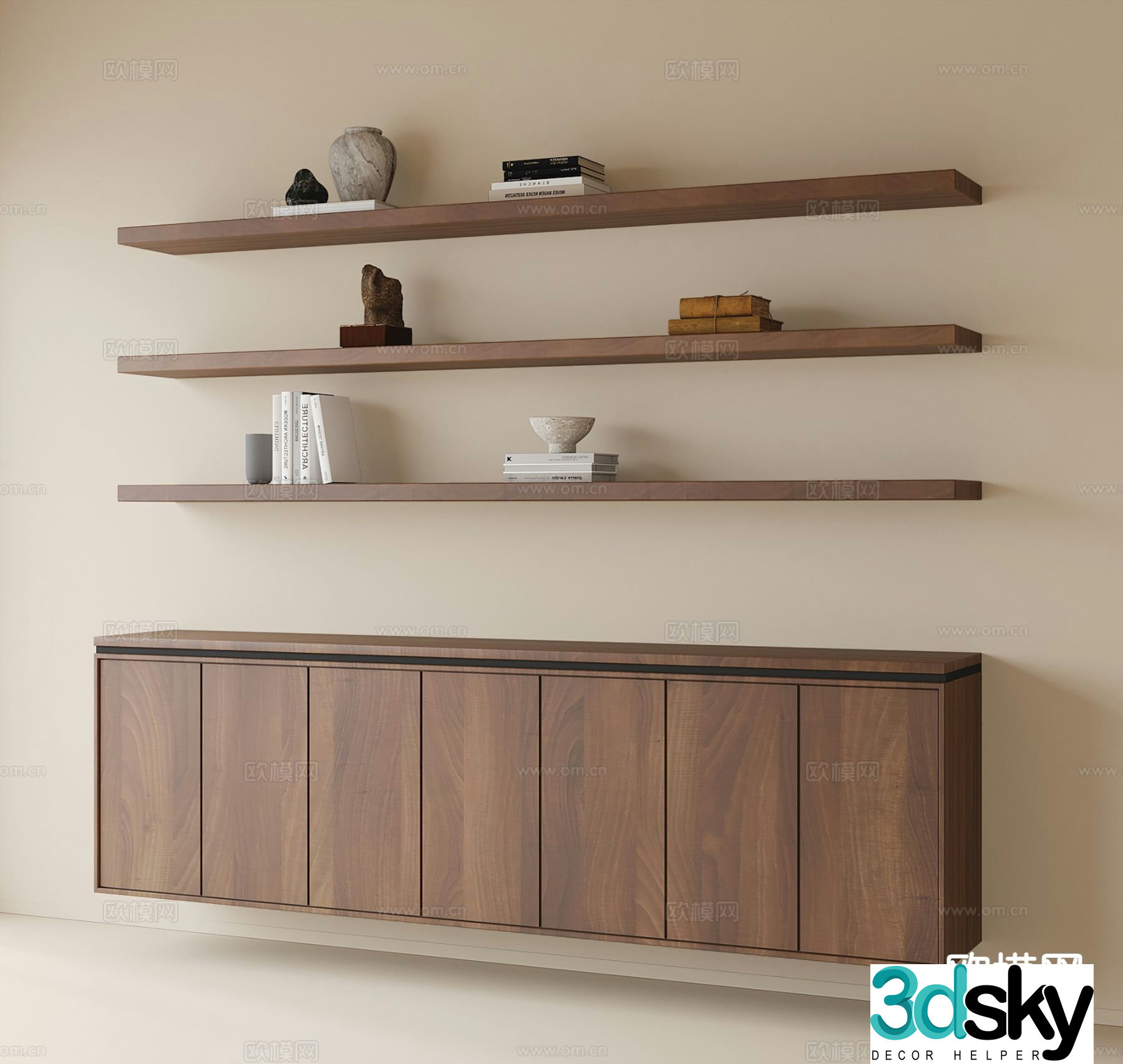 Modern wall cabinet wall cabinet 3d model