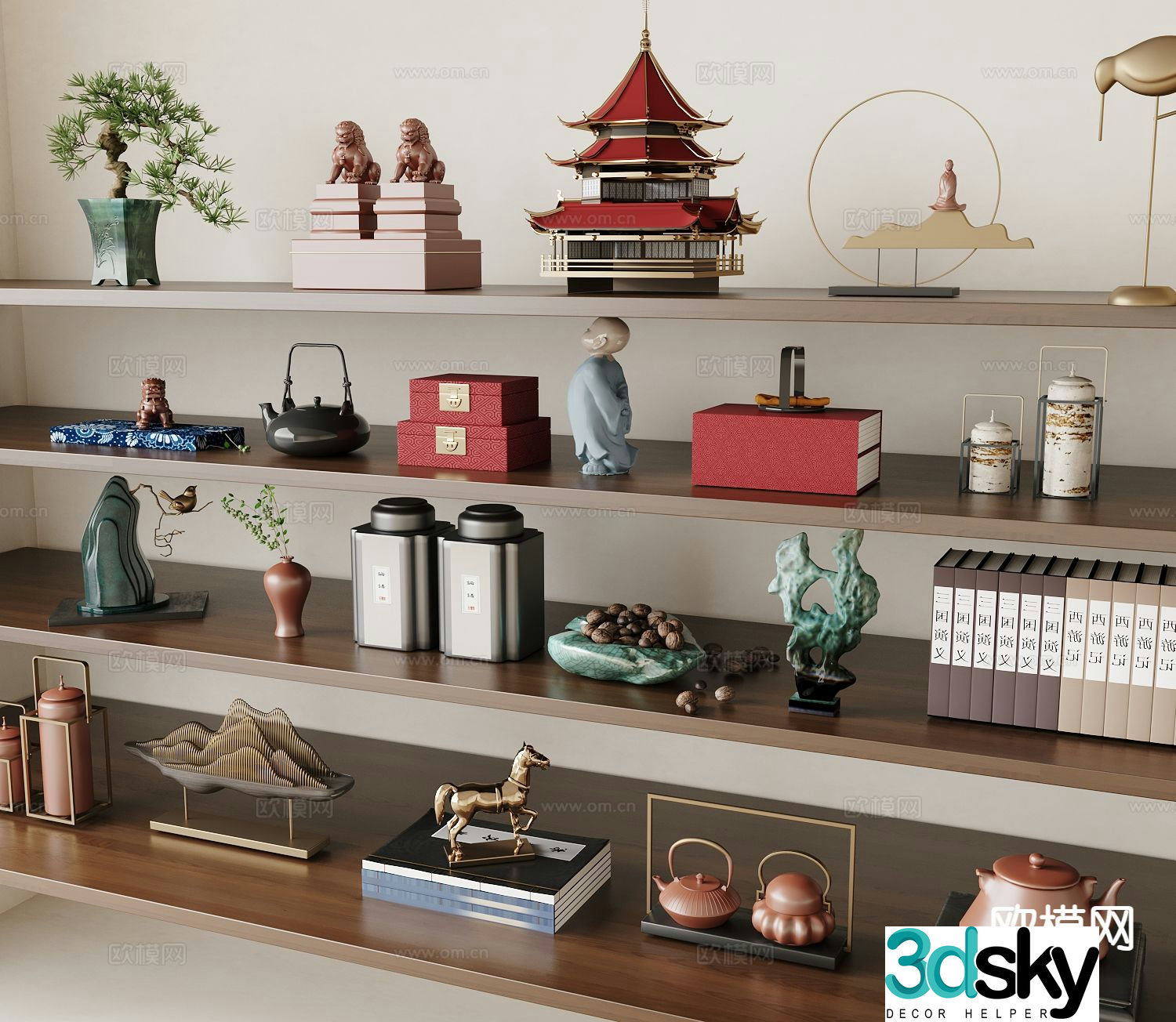 New Chinese style ornaments and crafts 3D model