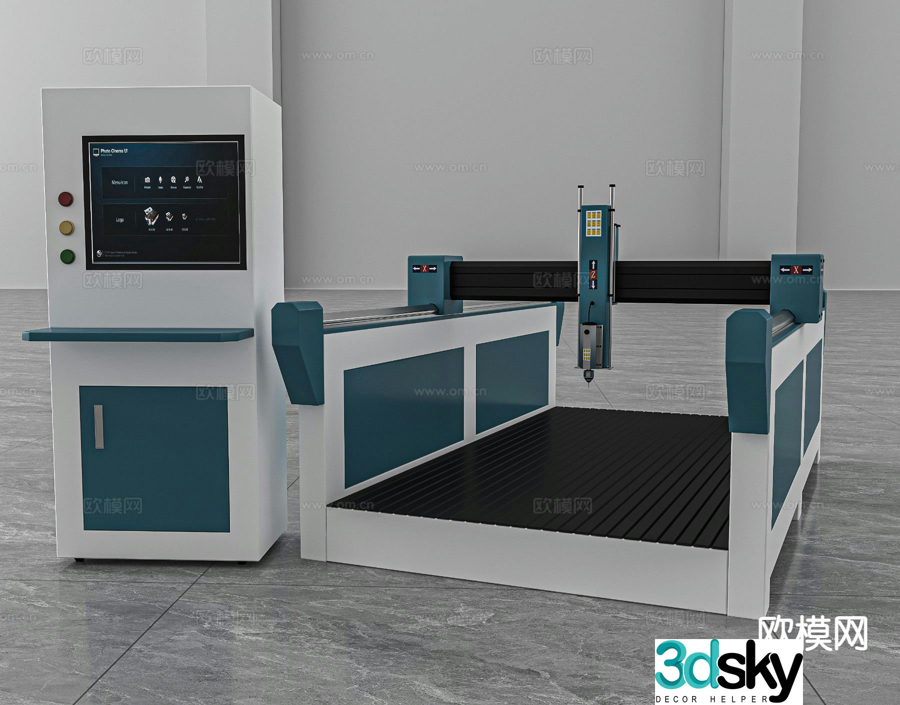 Industrial equipment CNC engraving machine 3d model