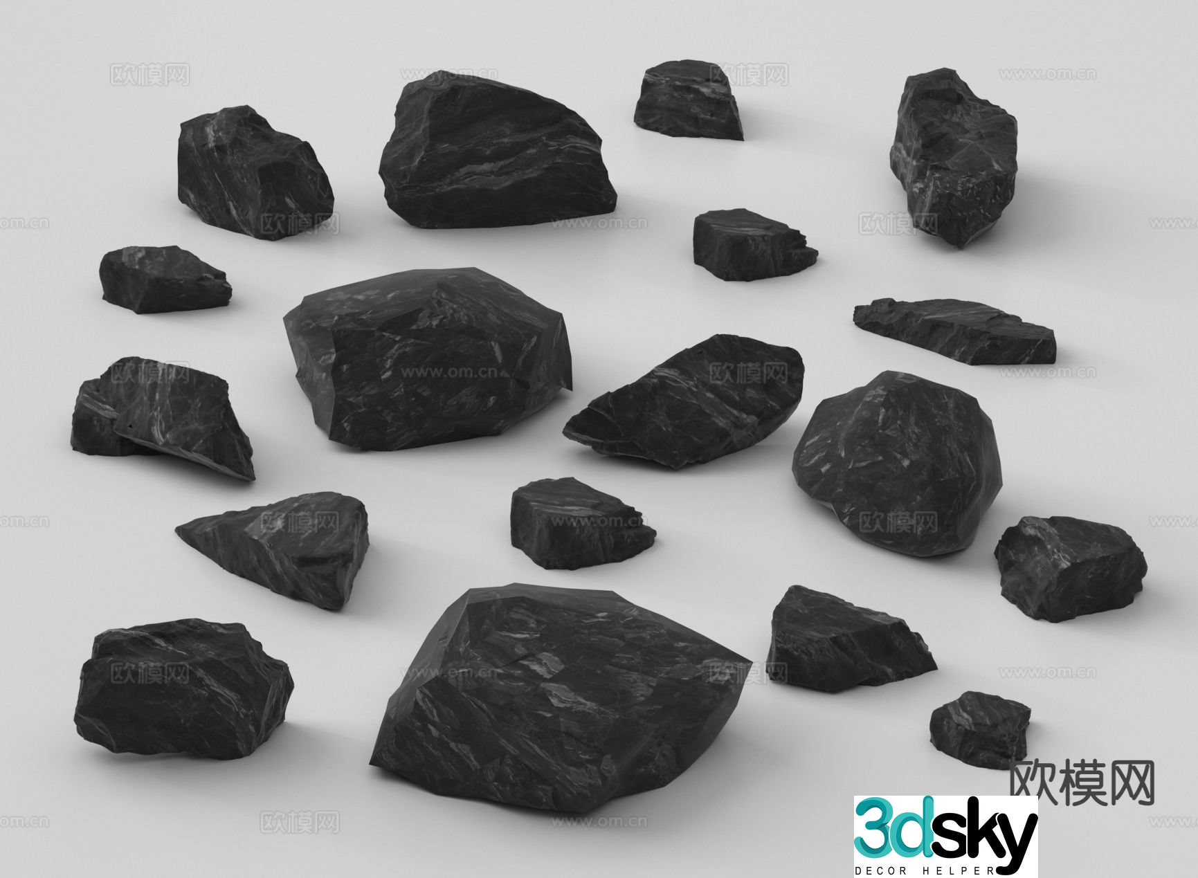 Landscape stone setting stone stone 3d model