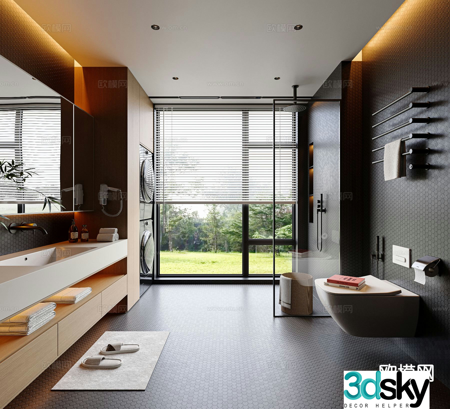 Italian bathroom bathroom 3d model