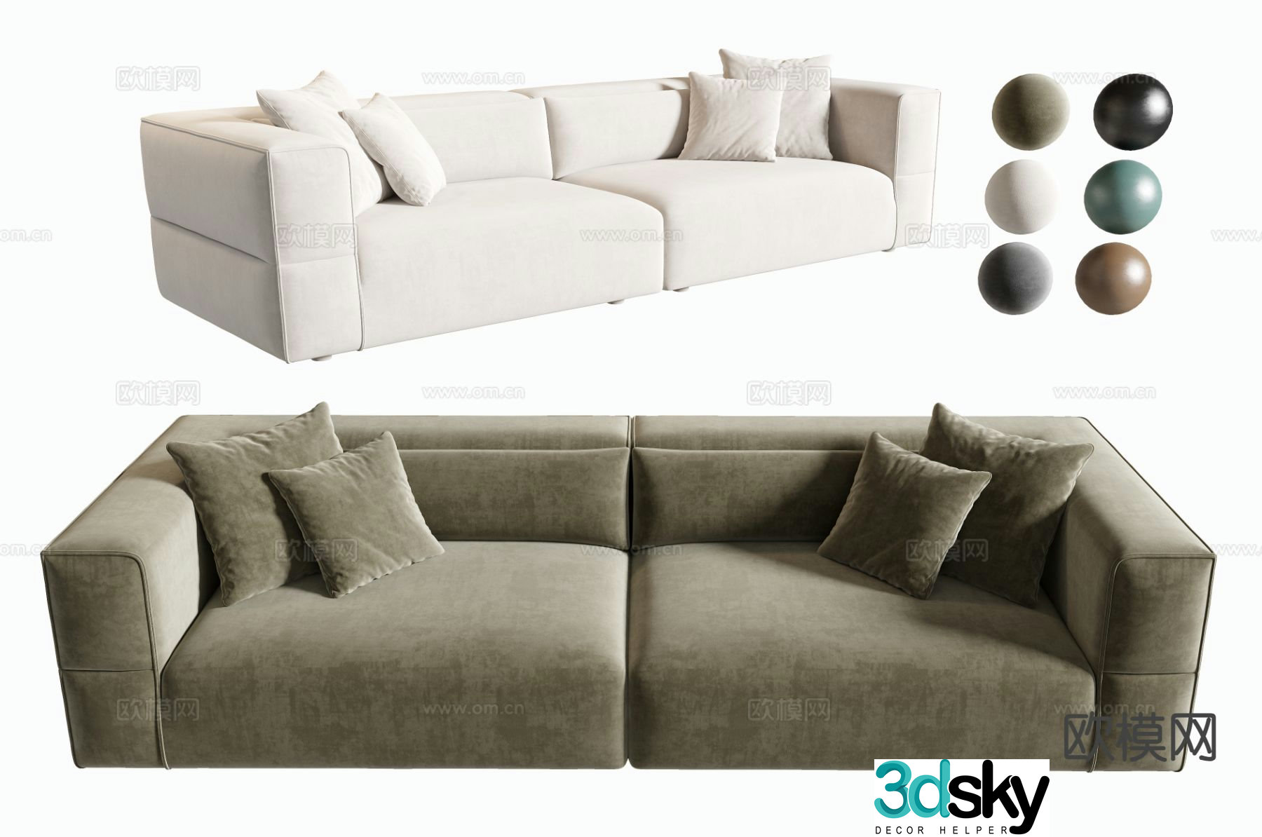 Modern love sofa 3d model