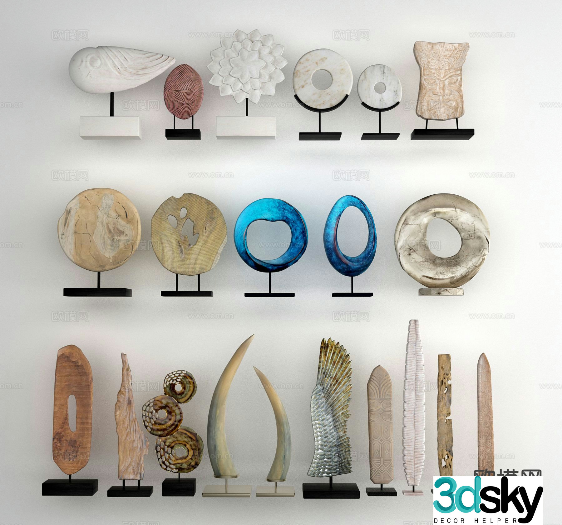Southeast Asian sculpture art ornaments 3D model