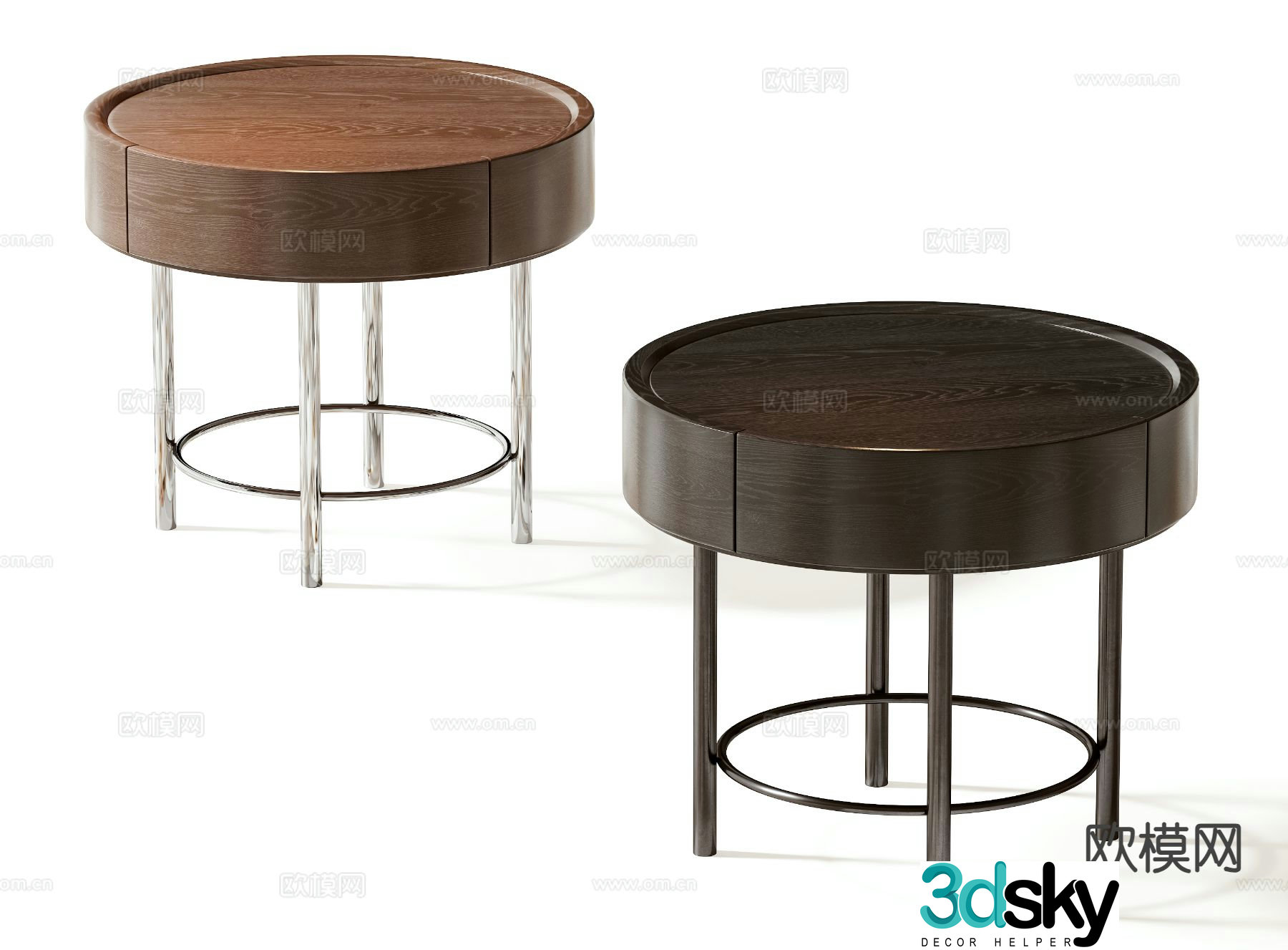 Modern bedside table 3d model