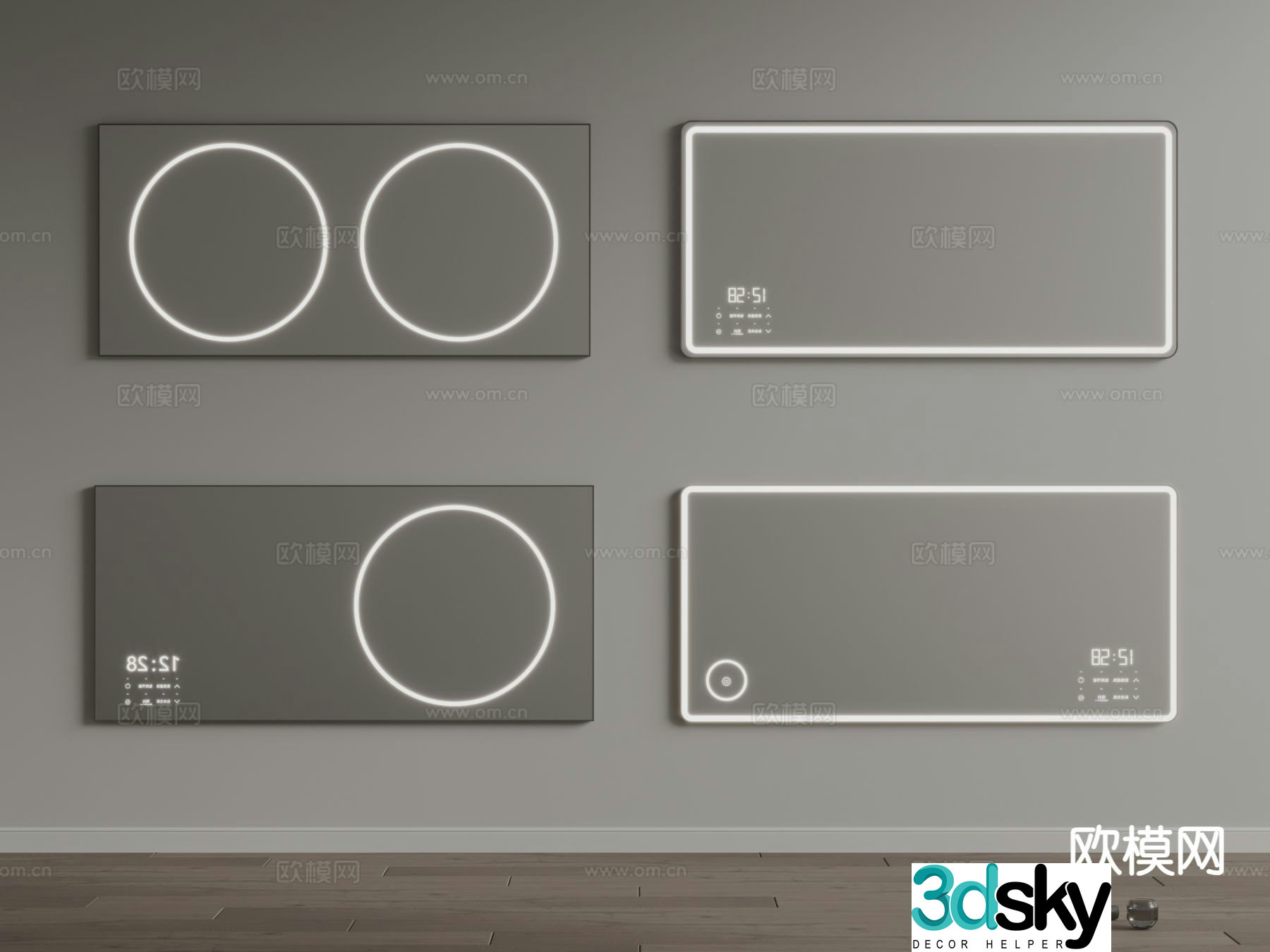 Idea modern bathroom mirror cosmetic mirror mirror 3d model
