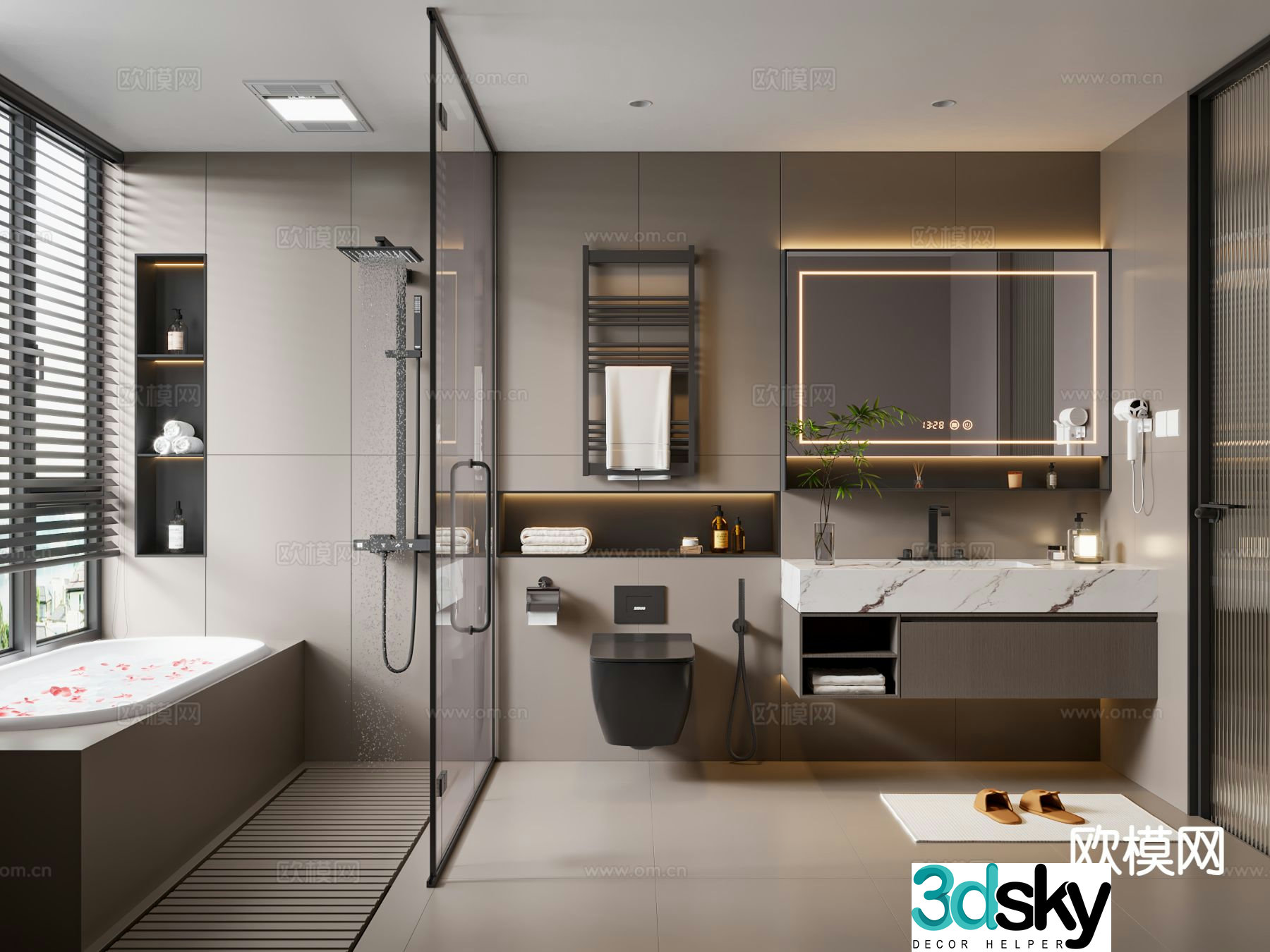 Italian bathroom bathroom 3d model