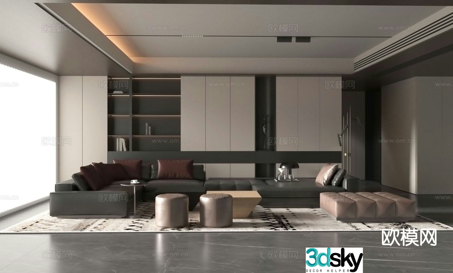 Italian living room 3d model