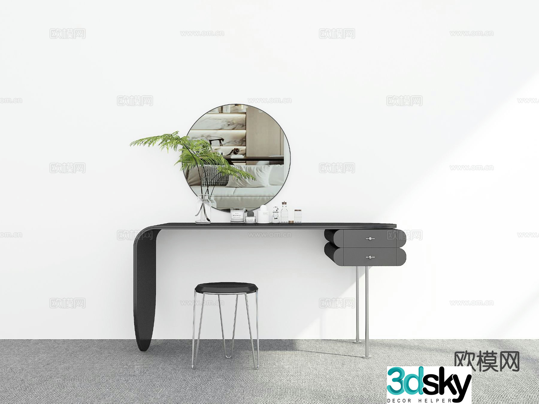 Modern dressing table dressing table 3d model