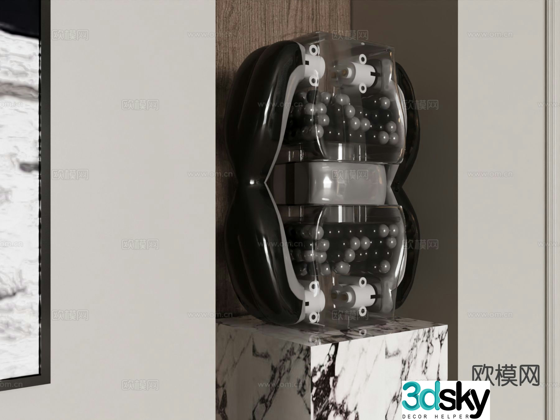 Modern sculpture ornaments 3d model