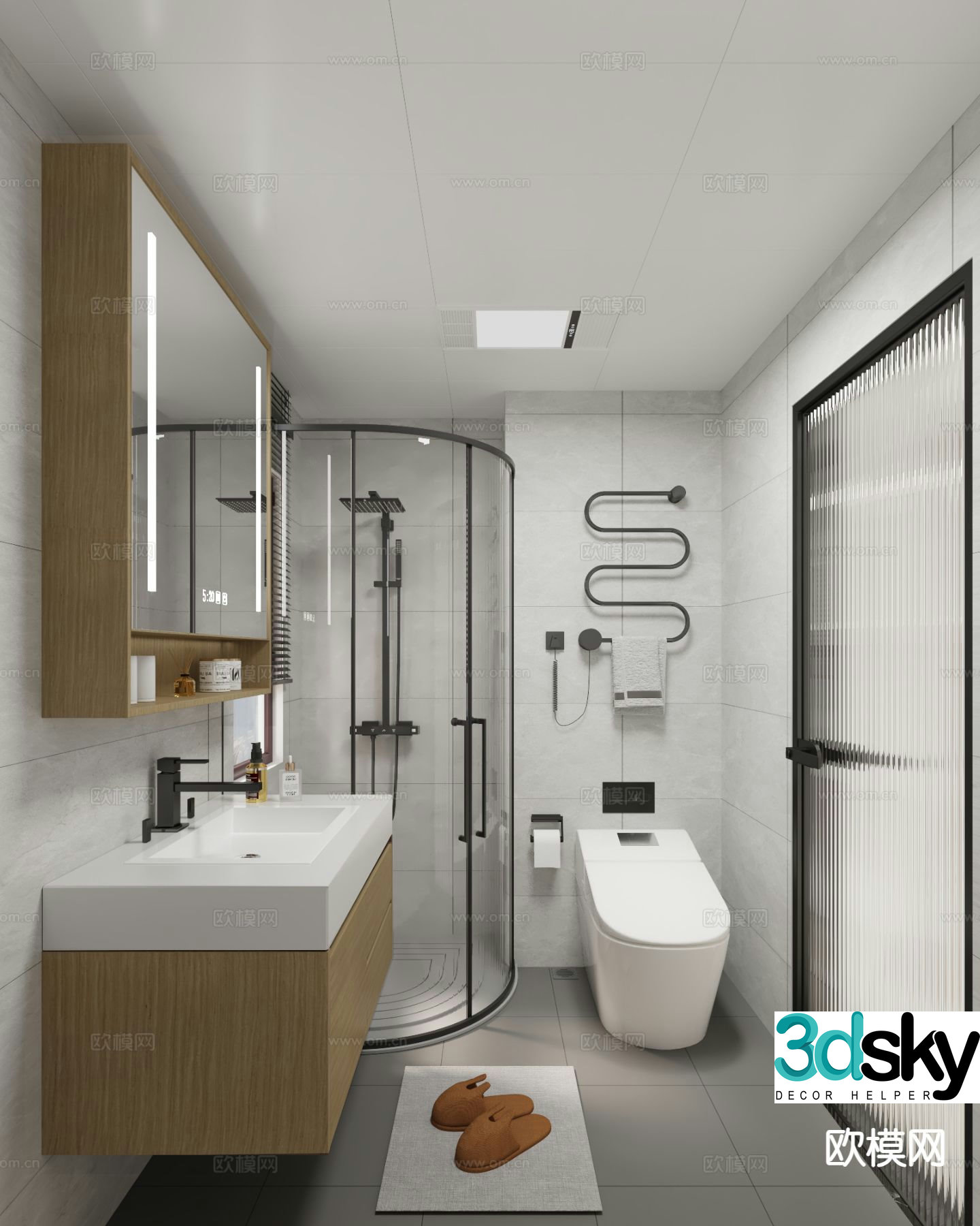 Modern bathroom bathroom 3d model