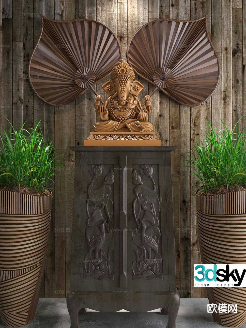 Neoclassical elephant sculpture 3d model