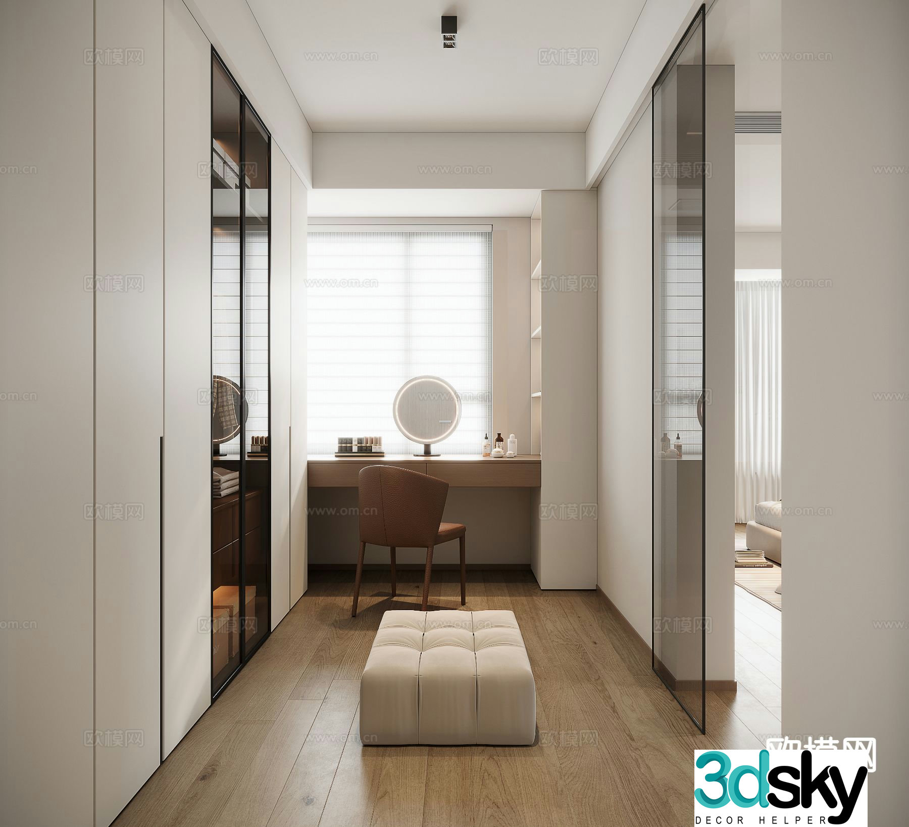 Cream wind cloakroom 3D model