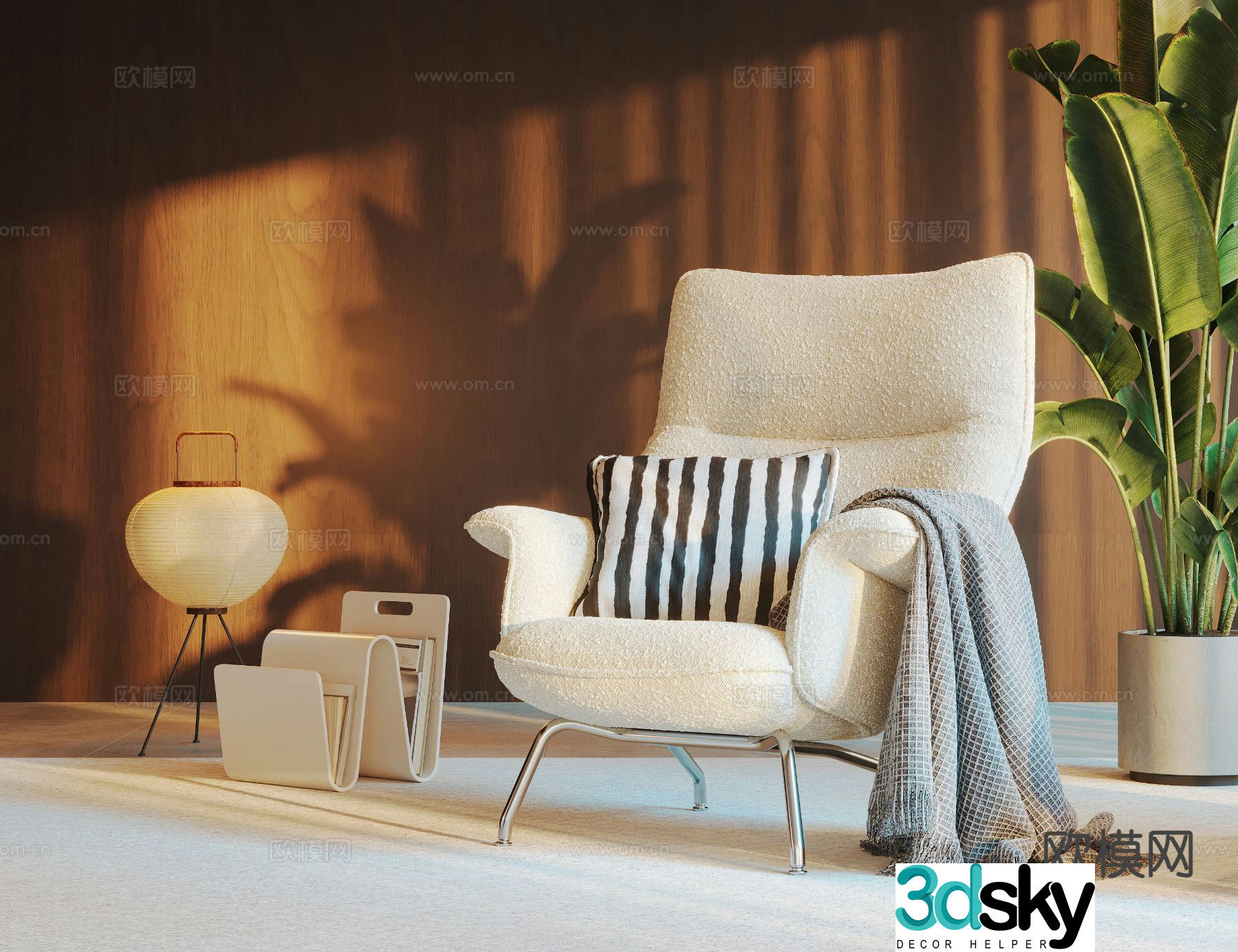Modern lounge chair 3d model
