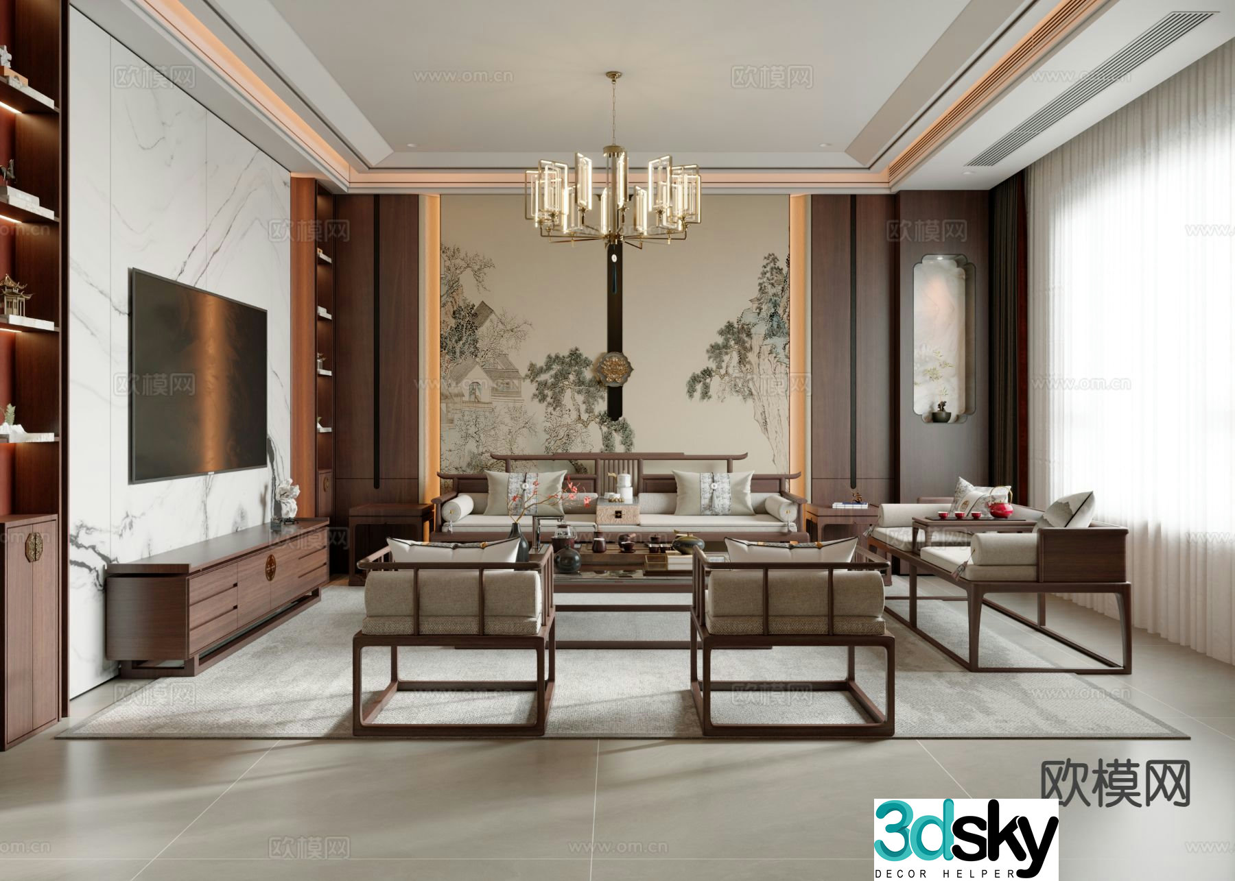 New Chinese restaurant 3D model