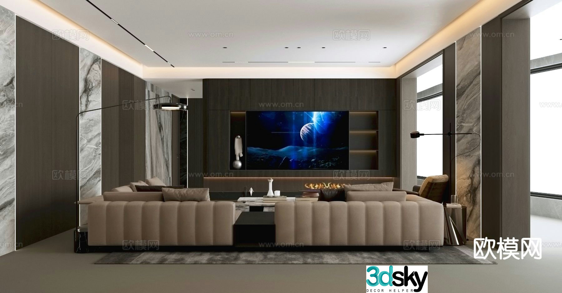 Italian living room 3d model