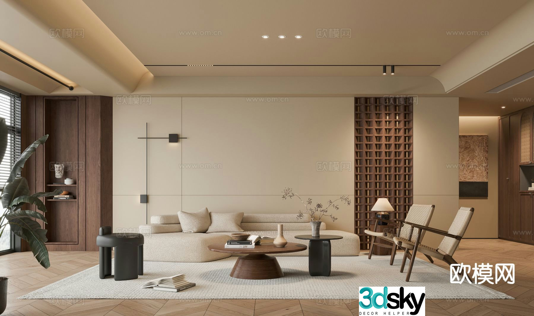 Medieval style living room 3D model