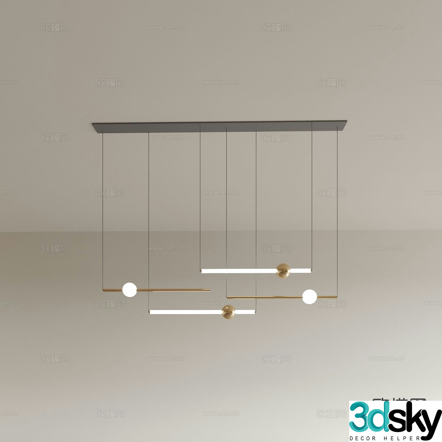 Light luxury chandelier dining room chandelier living room chandelier 3D model