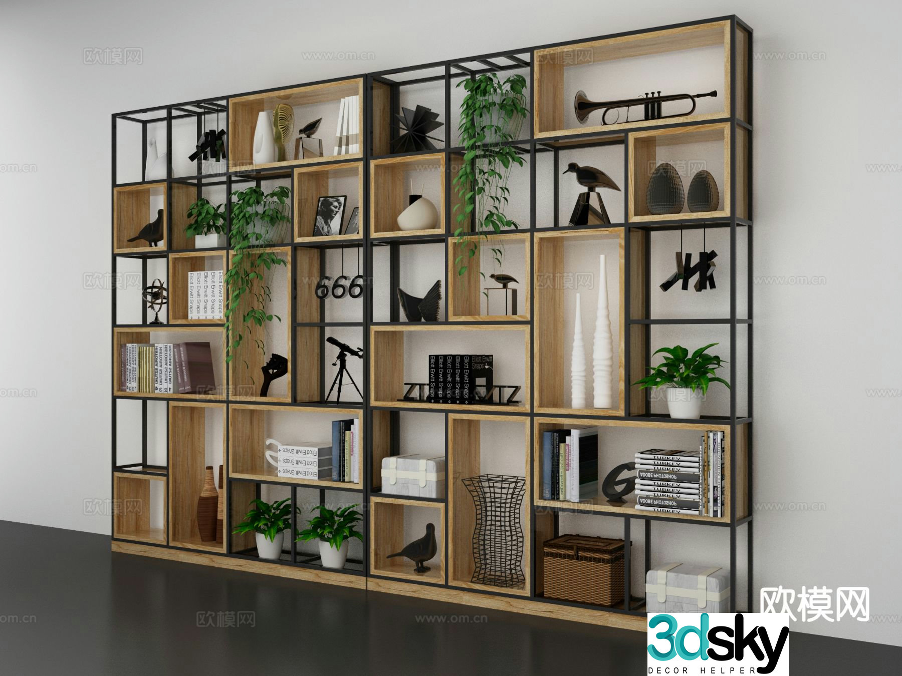 Nordic decorative cabinet 3d model