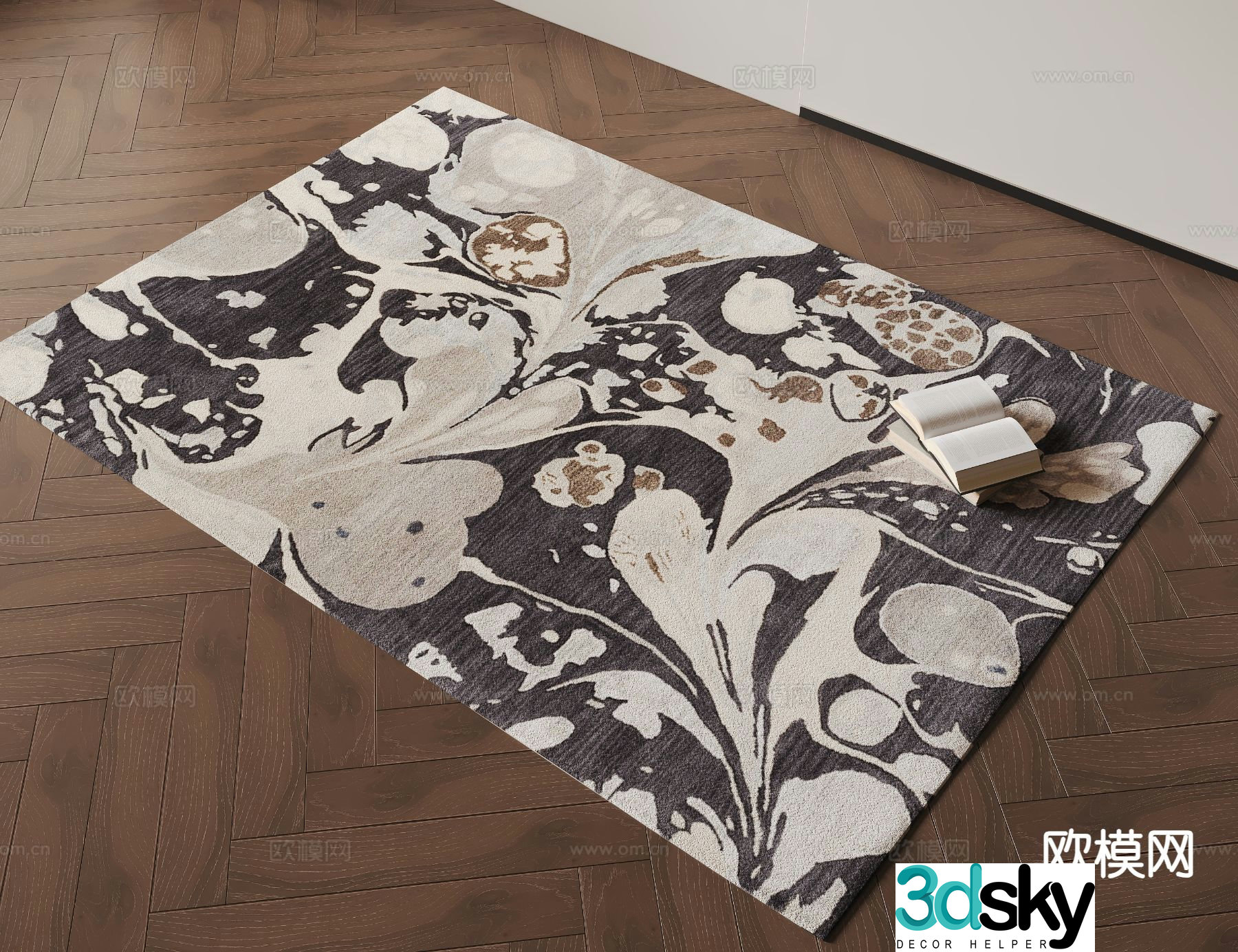 Medieval style carpet 3d model