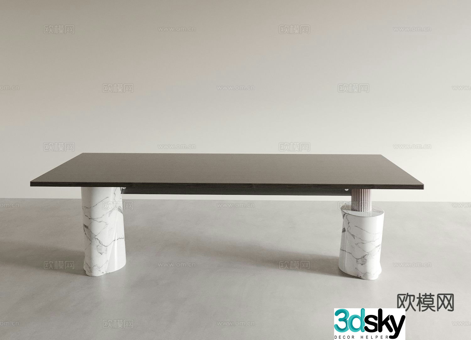Modern dining table 3d model