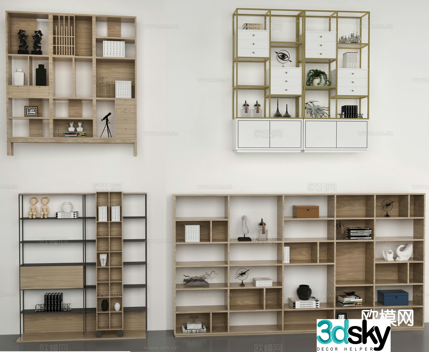 New Chinese style decorative cabinet 3d model