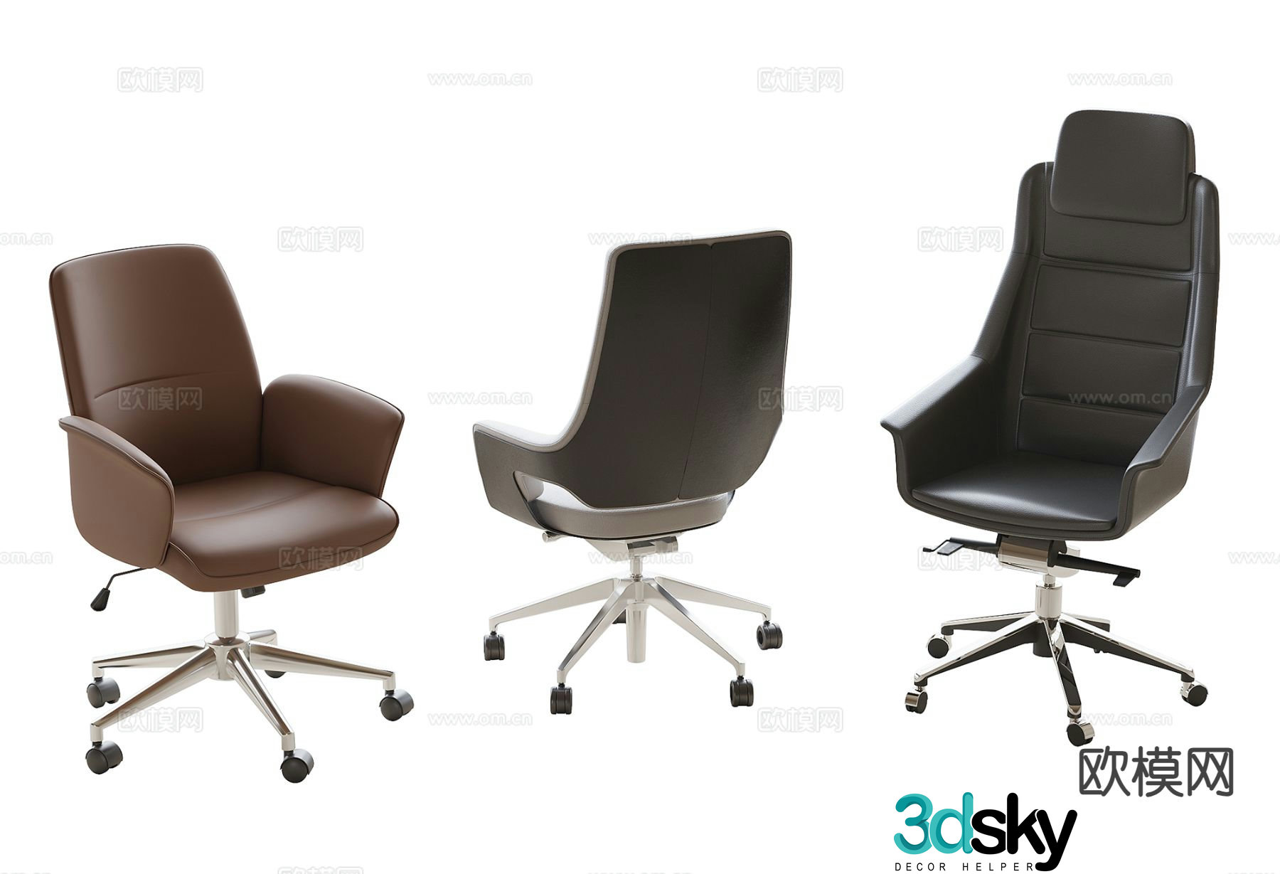 Modern office chair boss chair 3d model