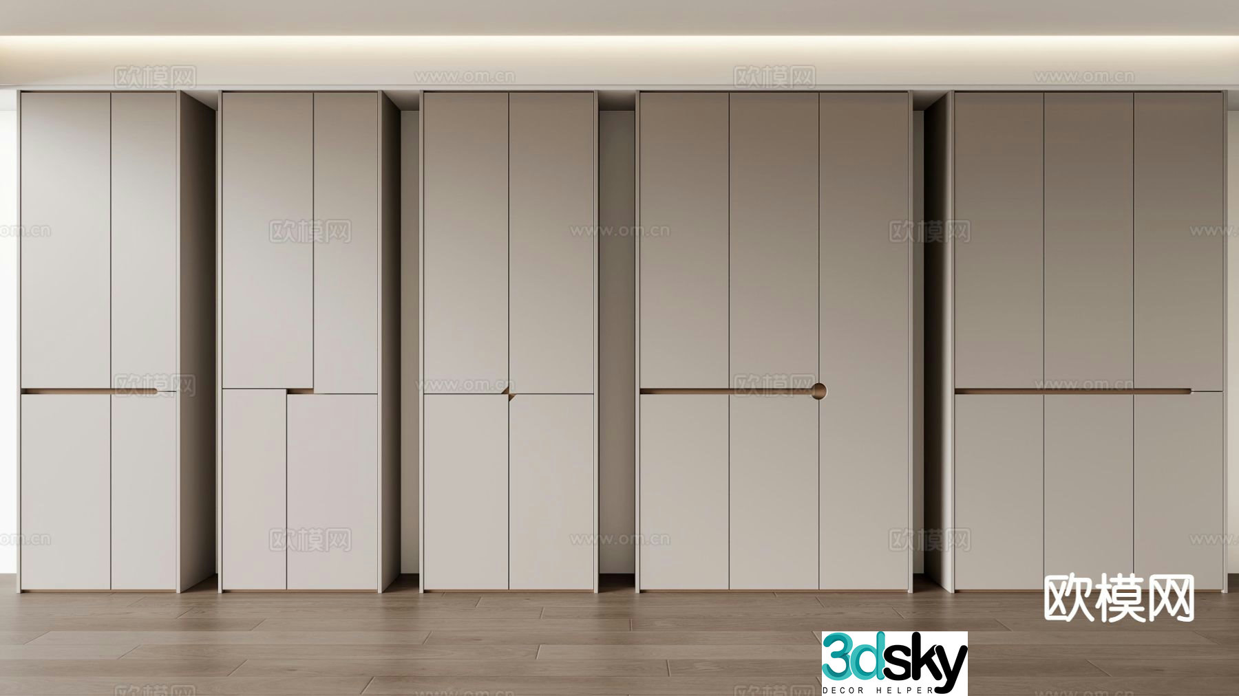 modern wardrobe wardrobe 3d model