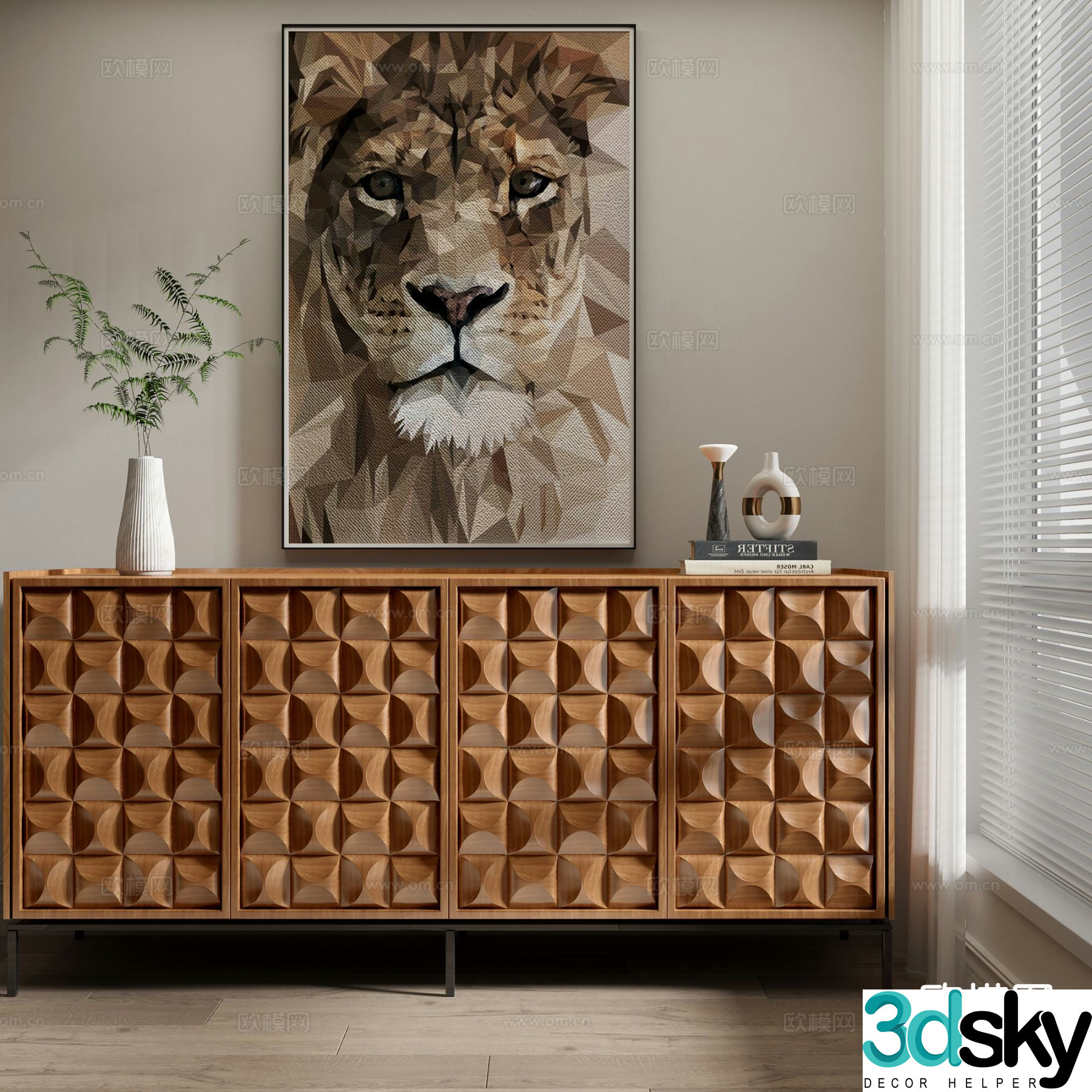 Modern cabinet entrance cabinet 3d model