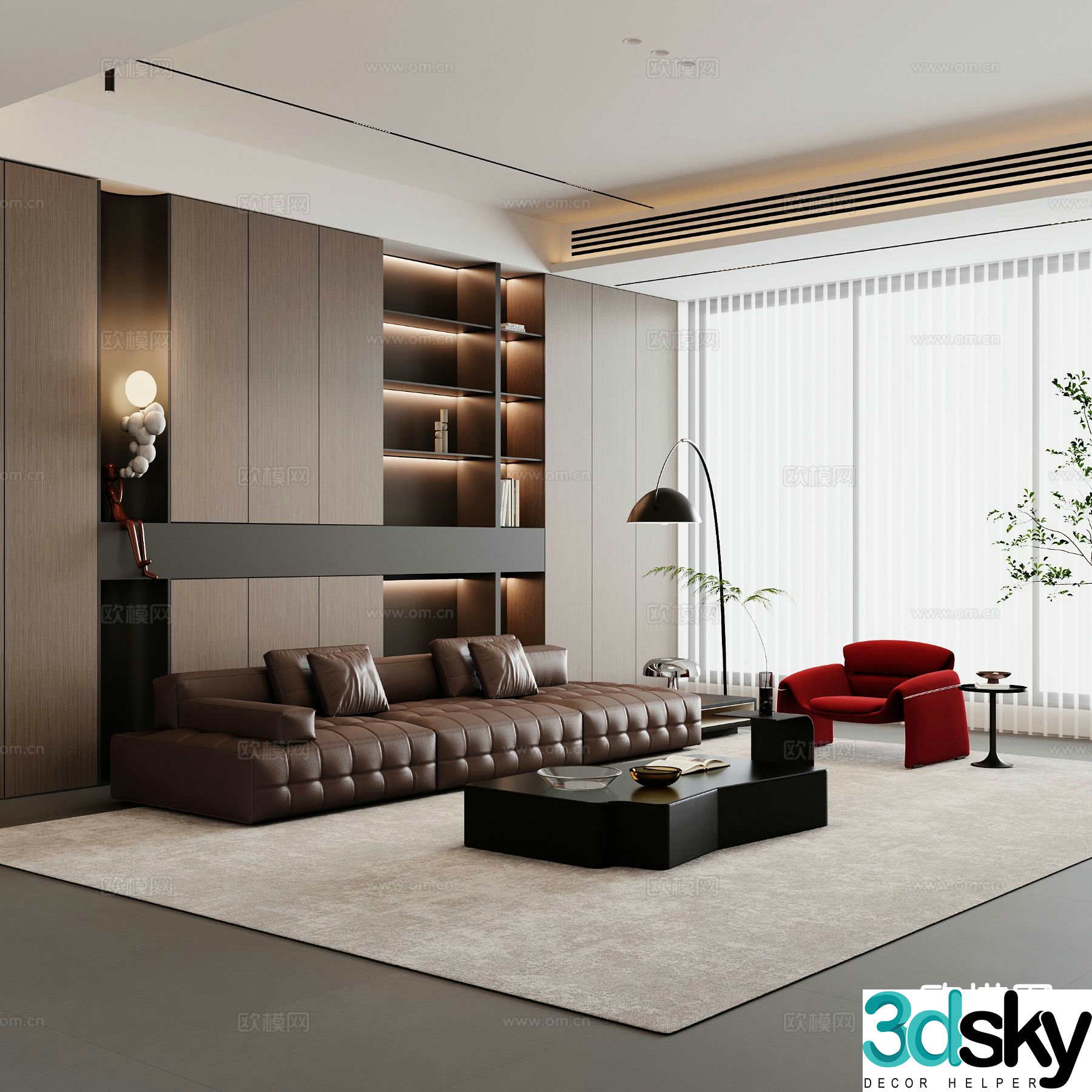 Modern living room 3d model