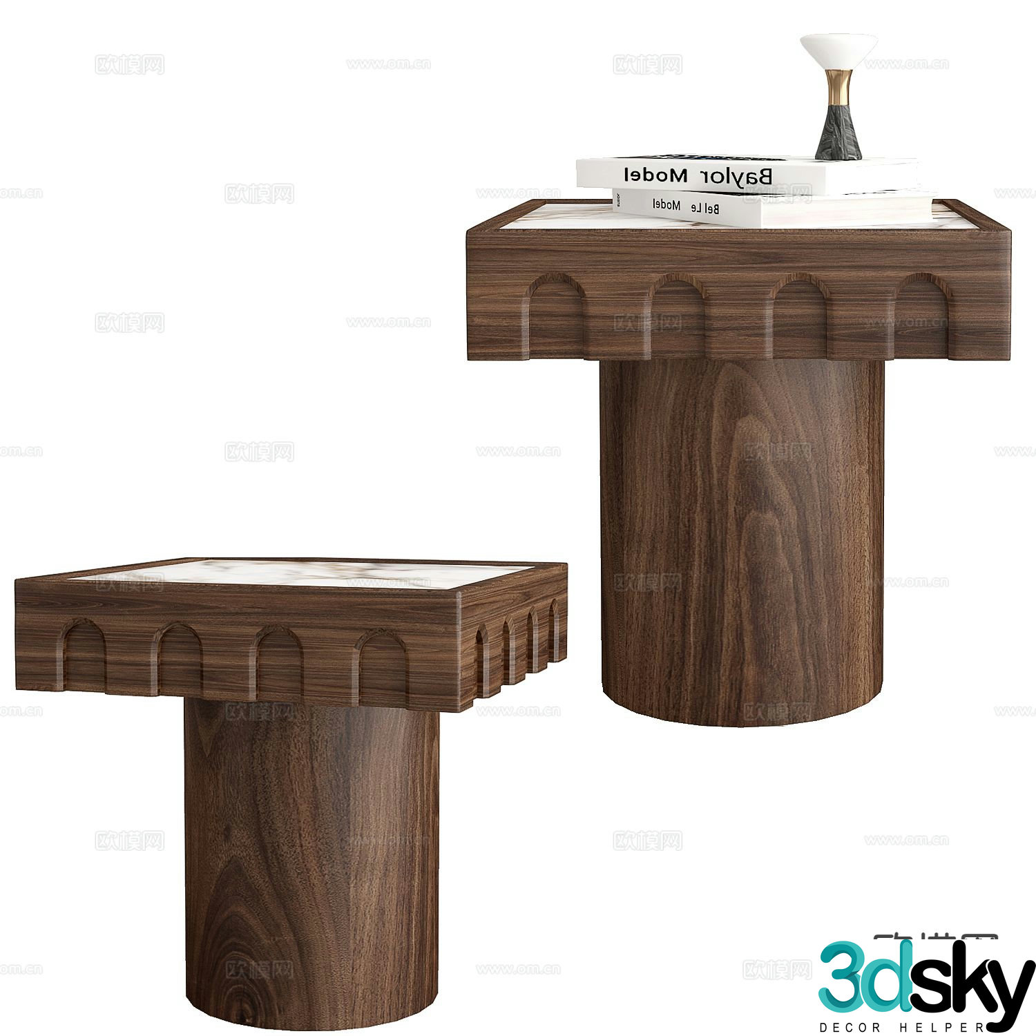 Nordic bedside table 3d model