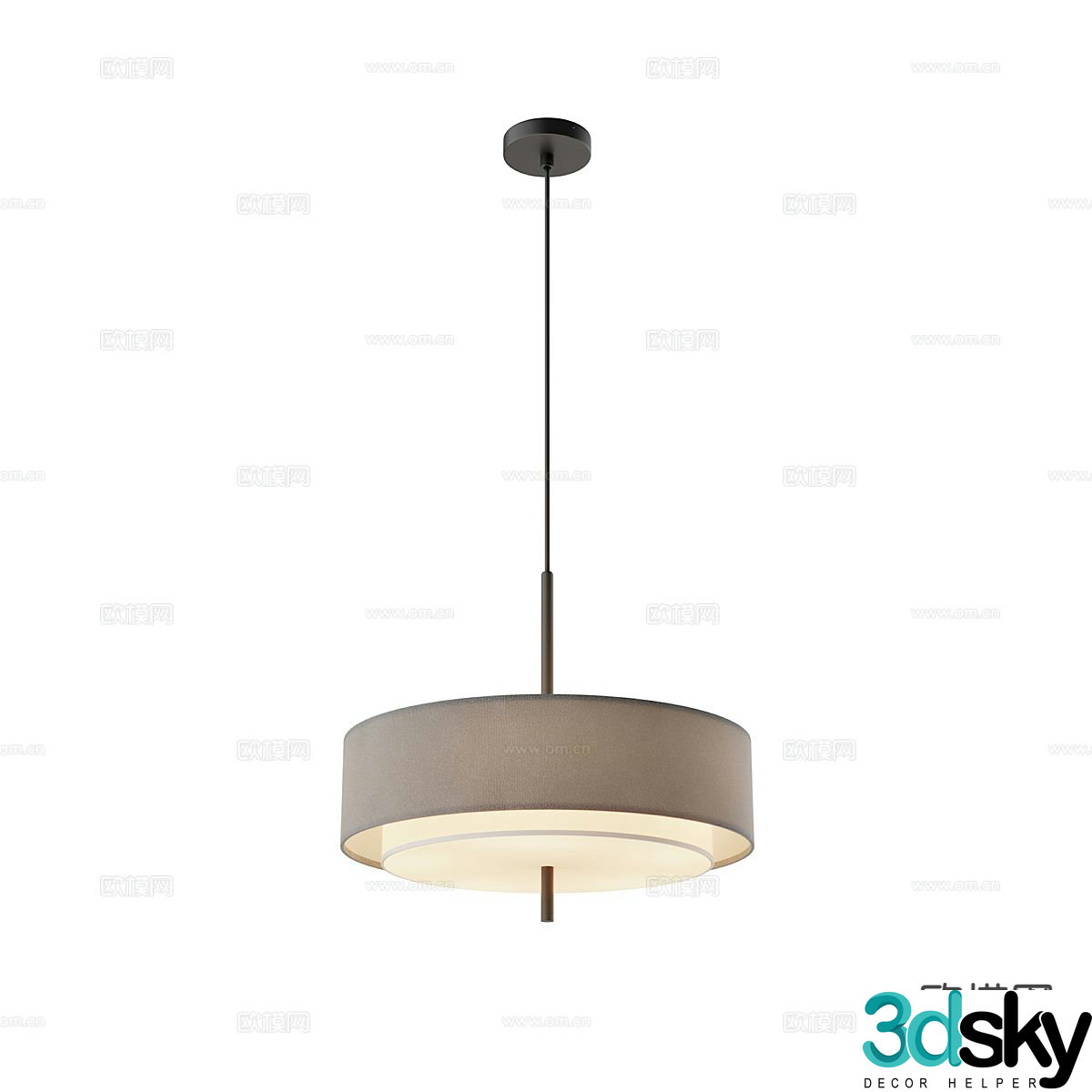New Chinese style chandelier 3d model