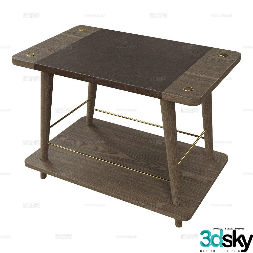 UMAGE Italian log corner table and side table 3D model