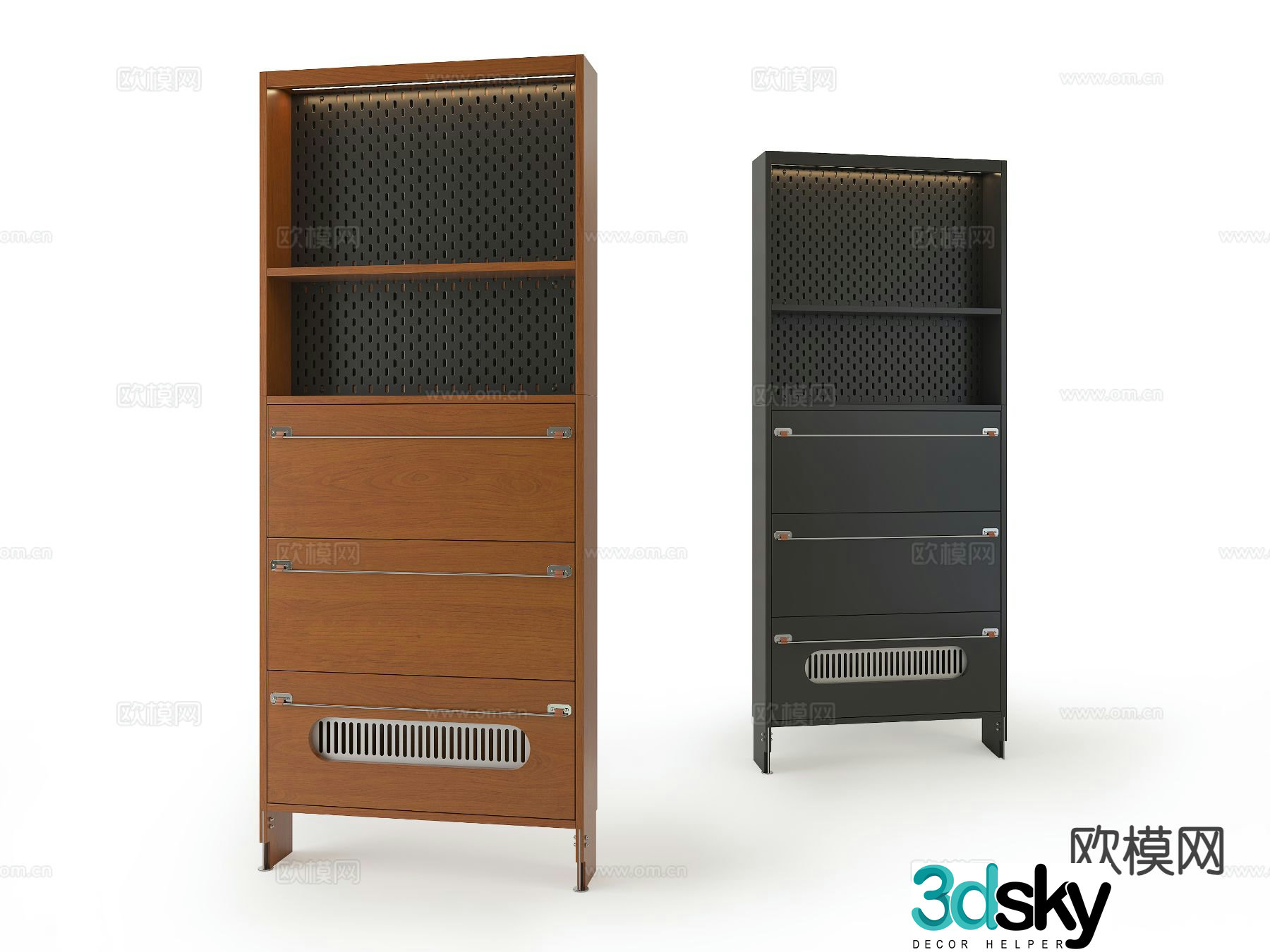 Medieval style shoe cabinet 3D model