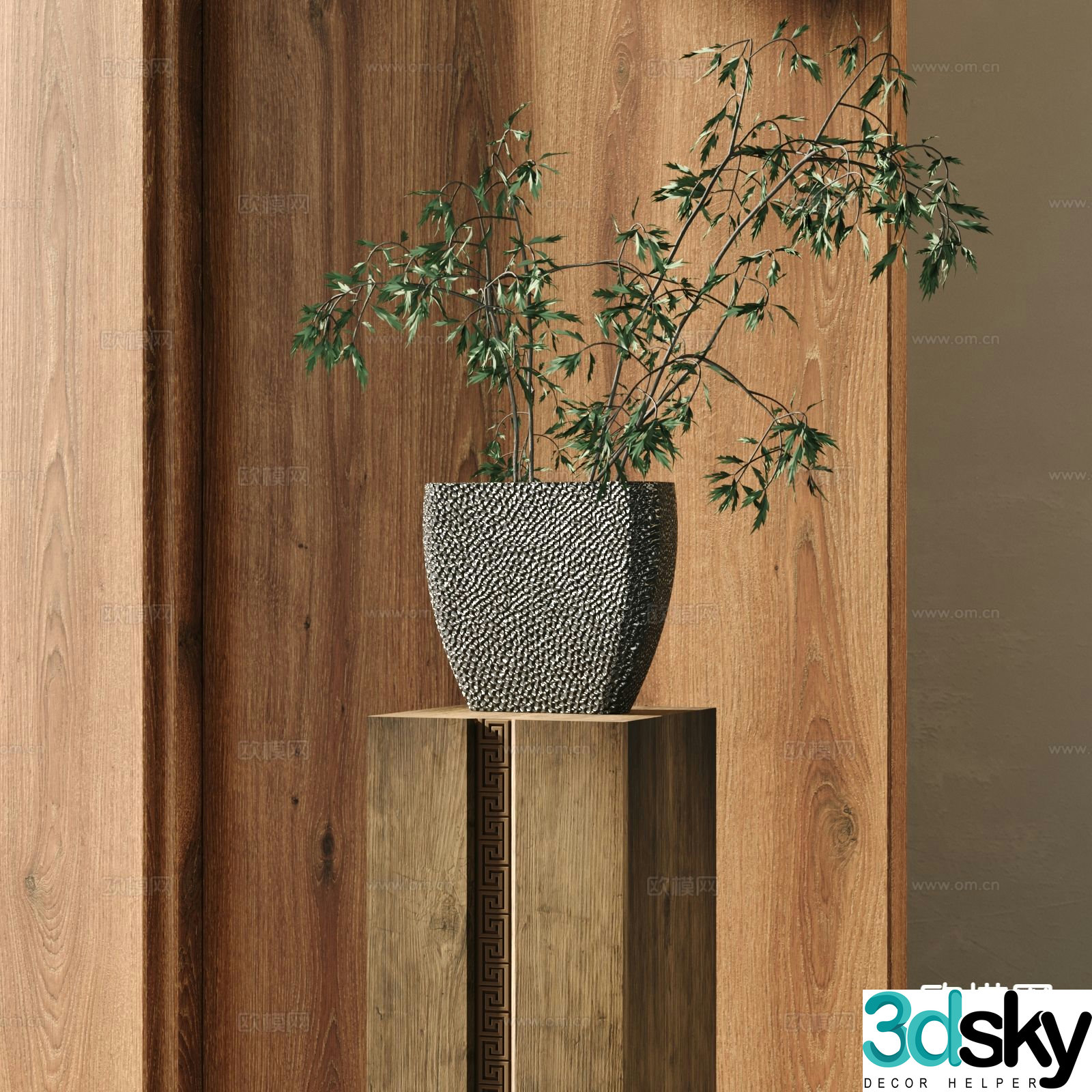 Vase Floral Arrangement Flower Arrangement Green Plant 3d Model