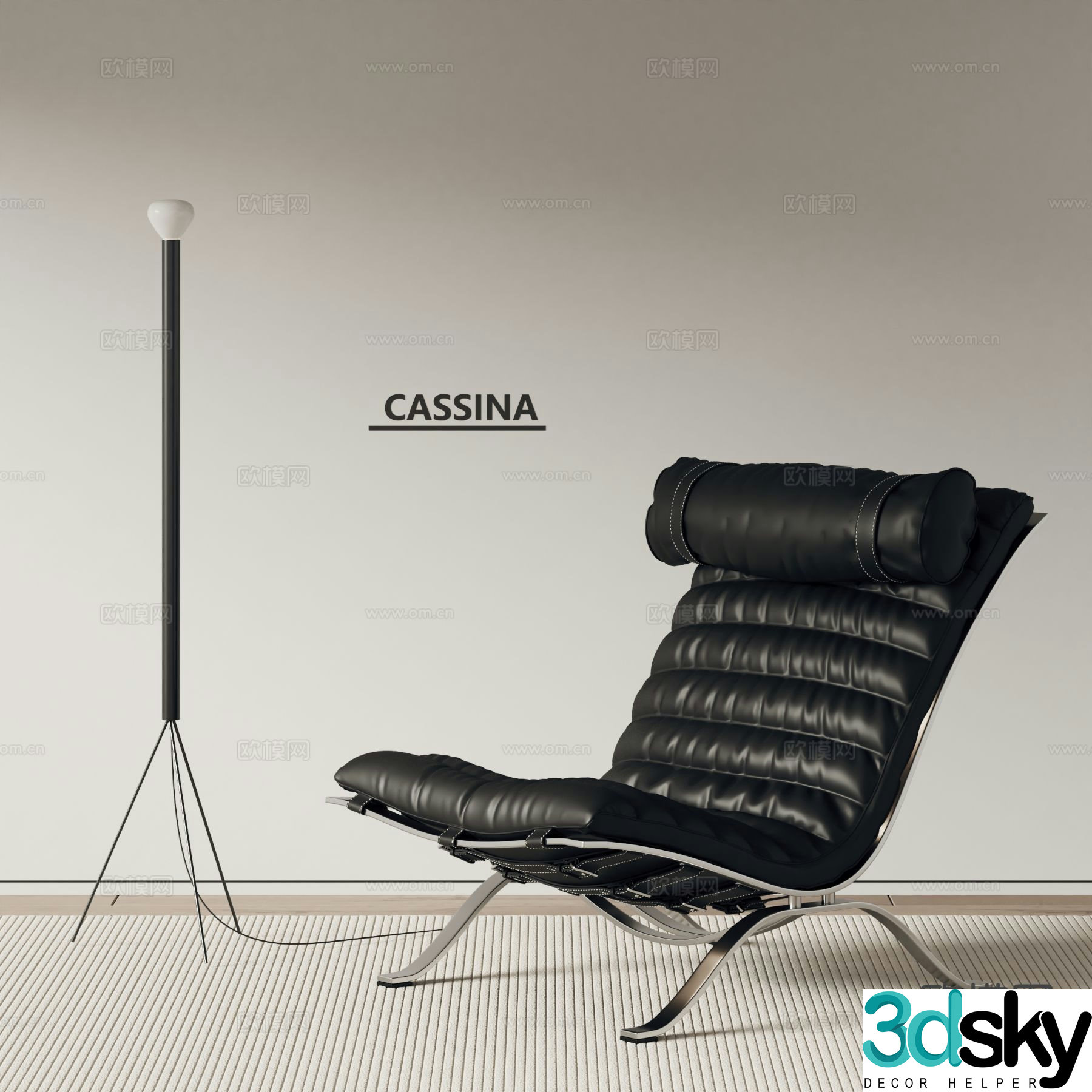 CASSINA Italian lounge chair 3d model