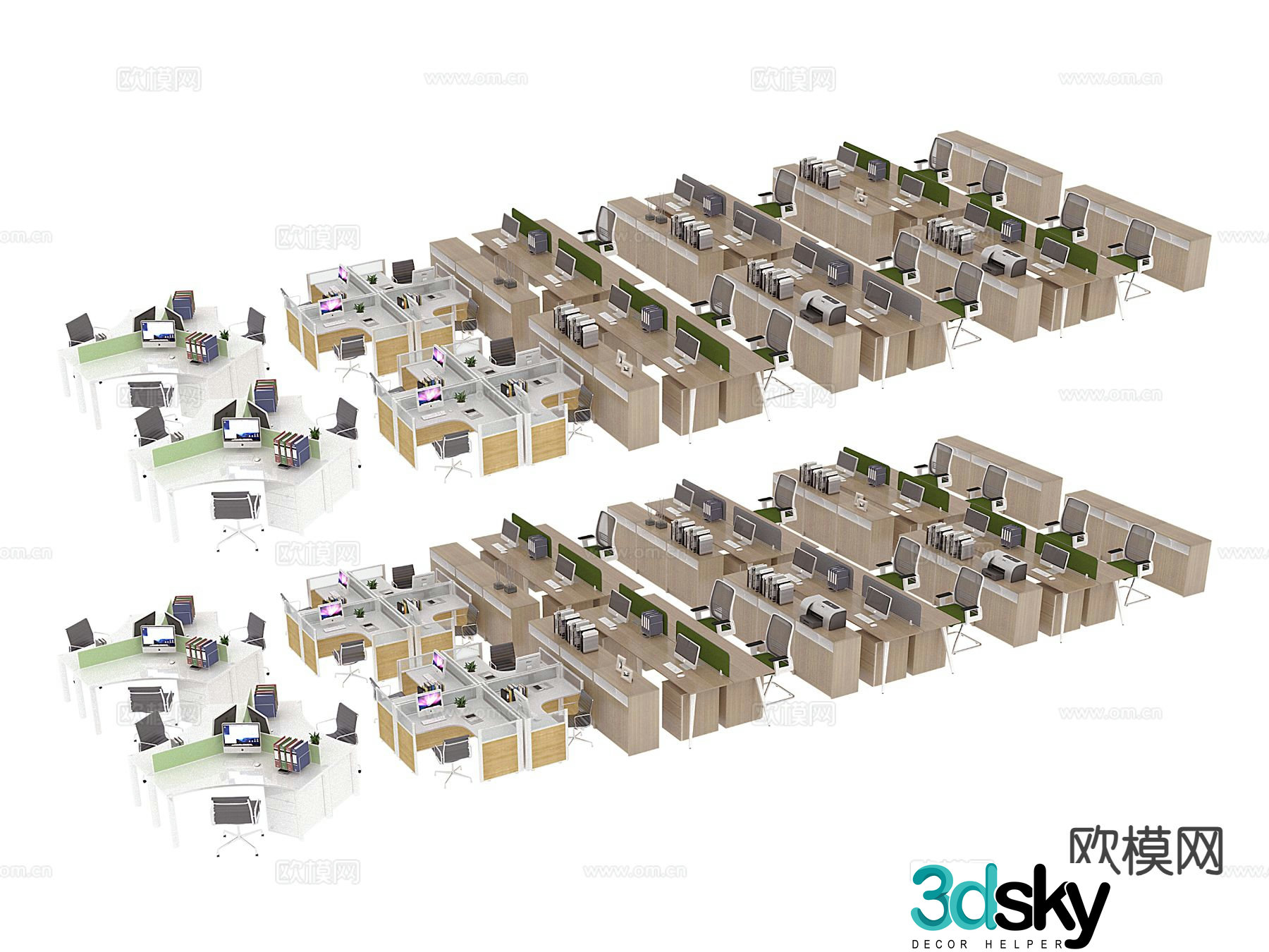 Office desk and chair 3d model