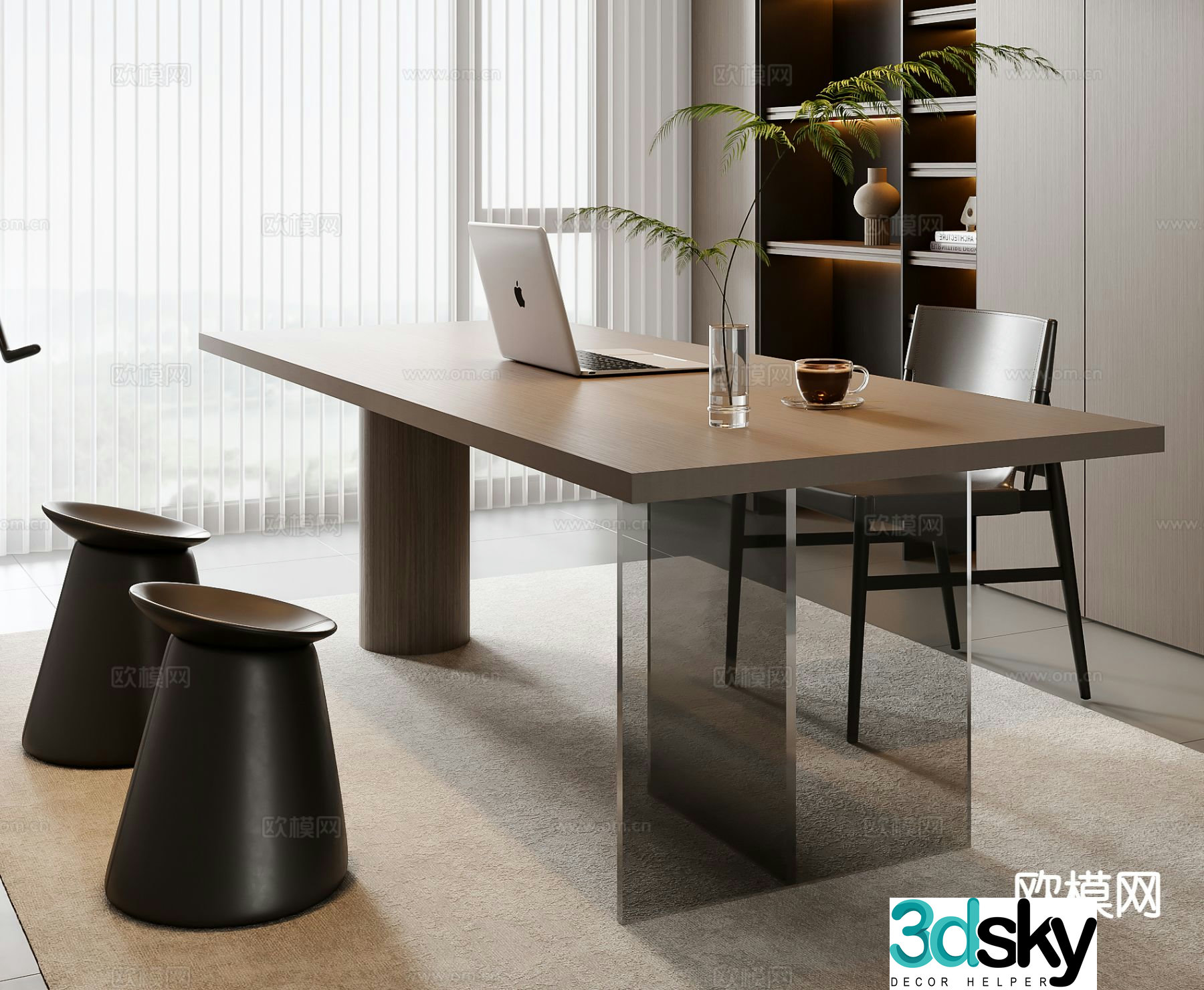 Modern desk chair 3d model