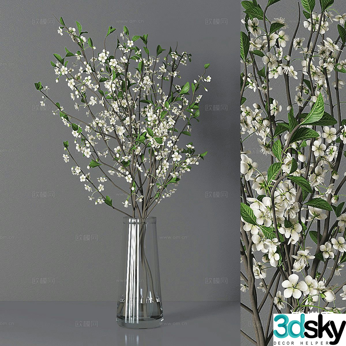 vase floral arrangement flower arrangement flowers 3d model