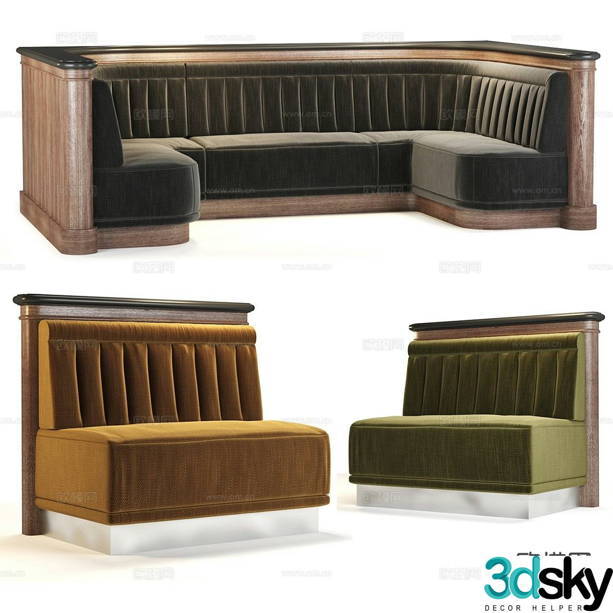 European card seat sofa card seat sofa 3D model