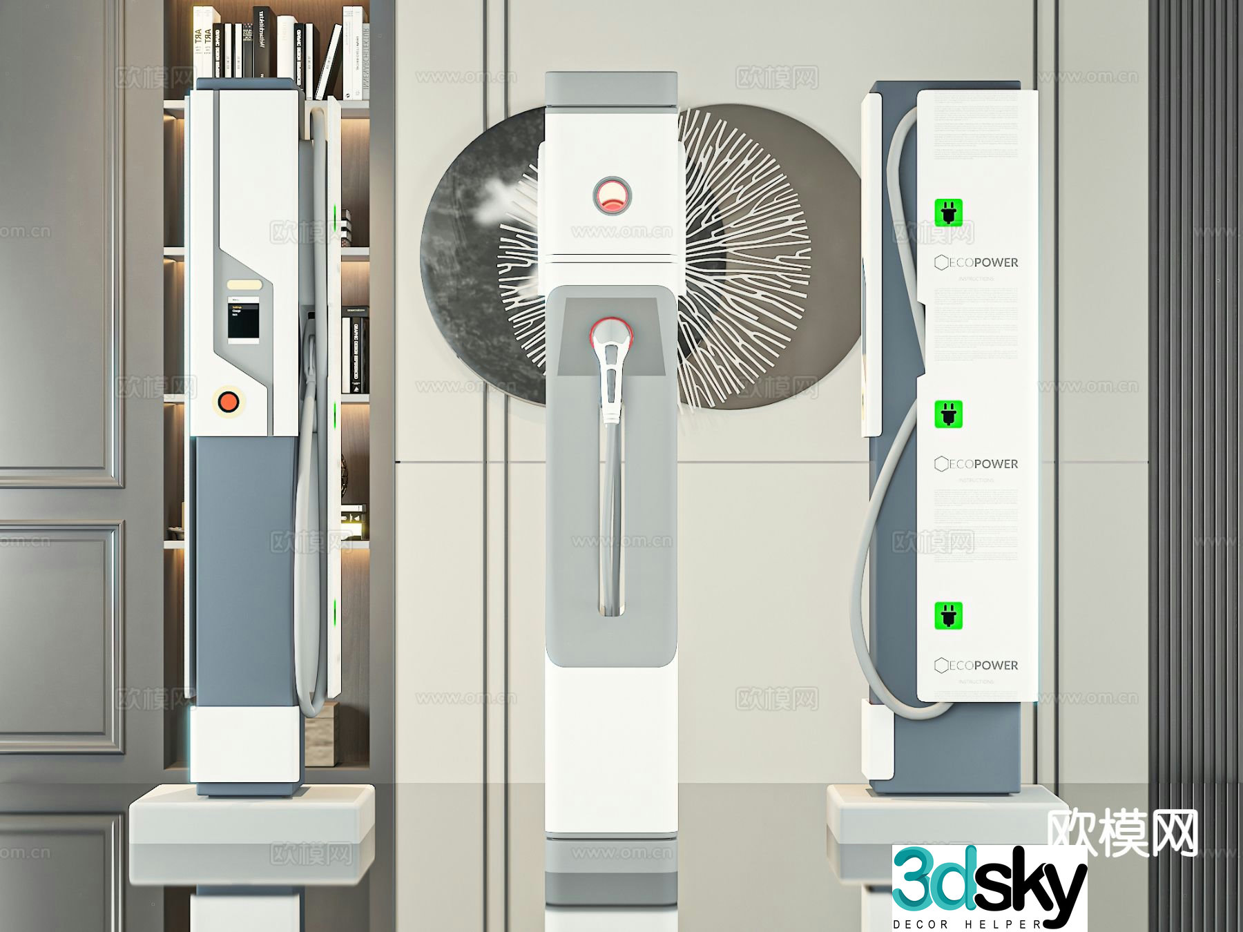 Smart charging pile 3D model