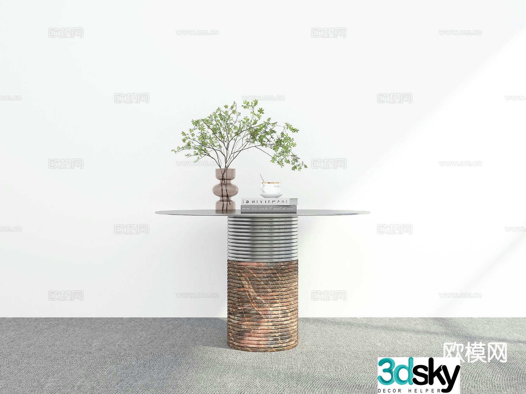 Modern dining table 3d model