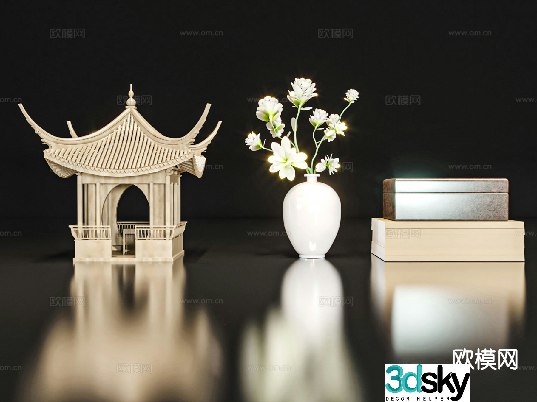 New Chinese style ornaments and crafts 3D model