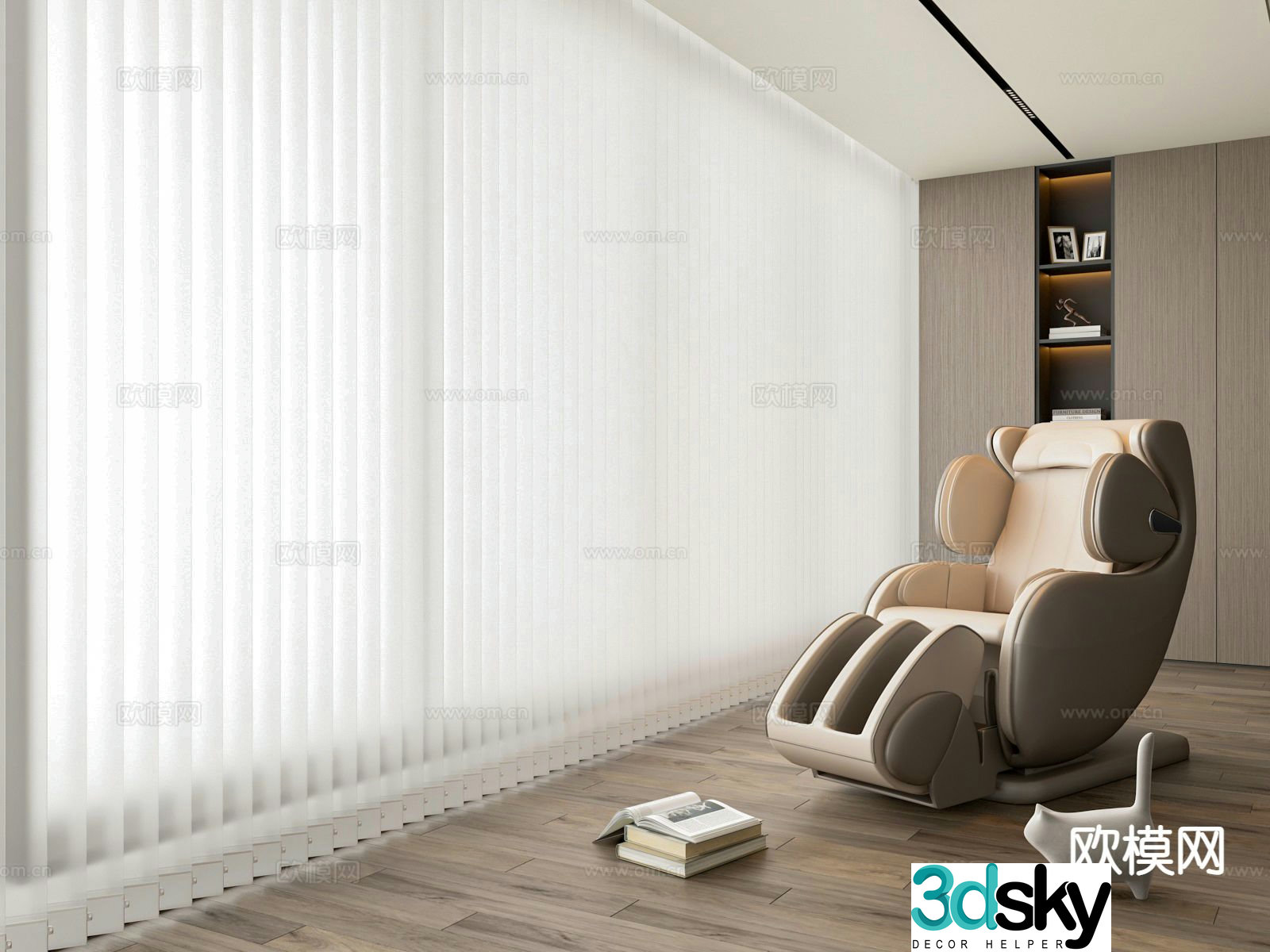 Modern curtains dream curtain 3d model