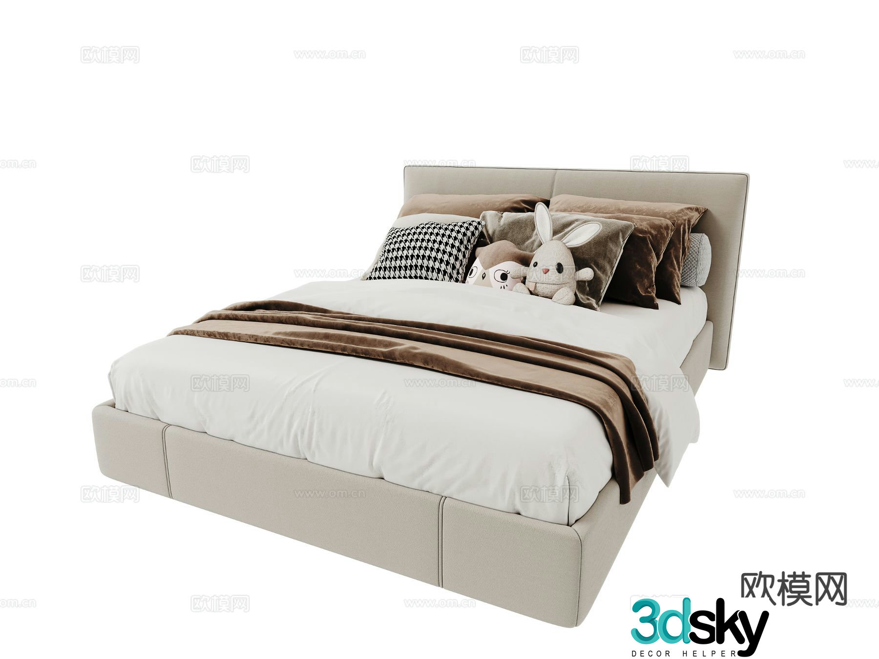 Modern girl bed children’s bed 3d model
