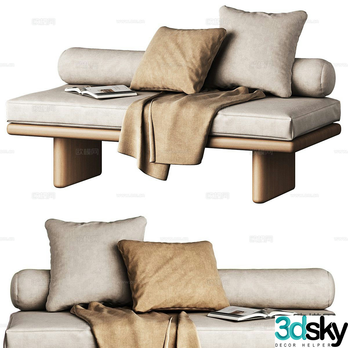 Modern chaise longue chaise longue sofa 3d model