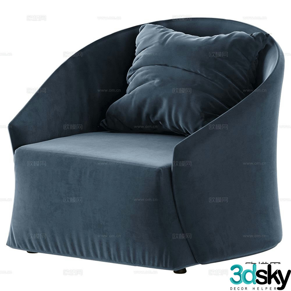 Saba single sofa 3d model