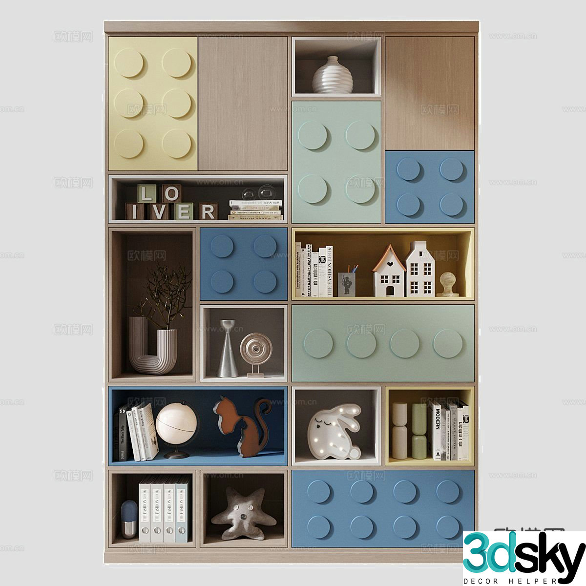 Toy cabinet bookcase 3d model