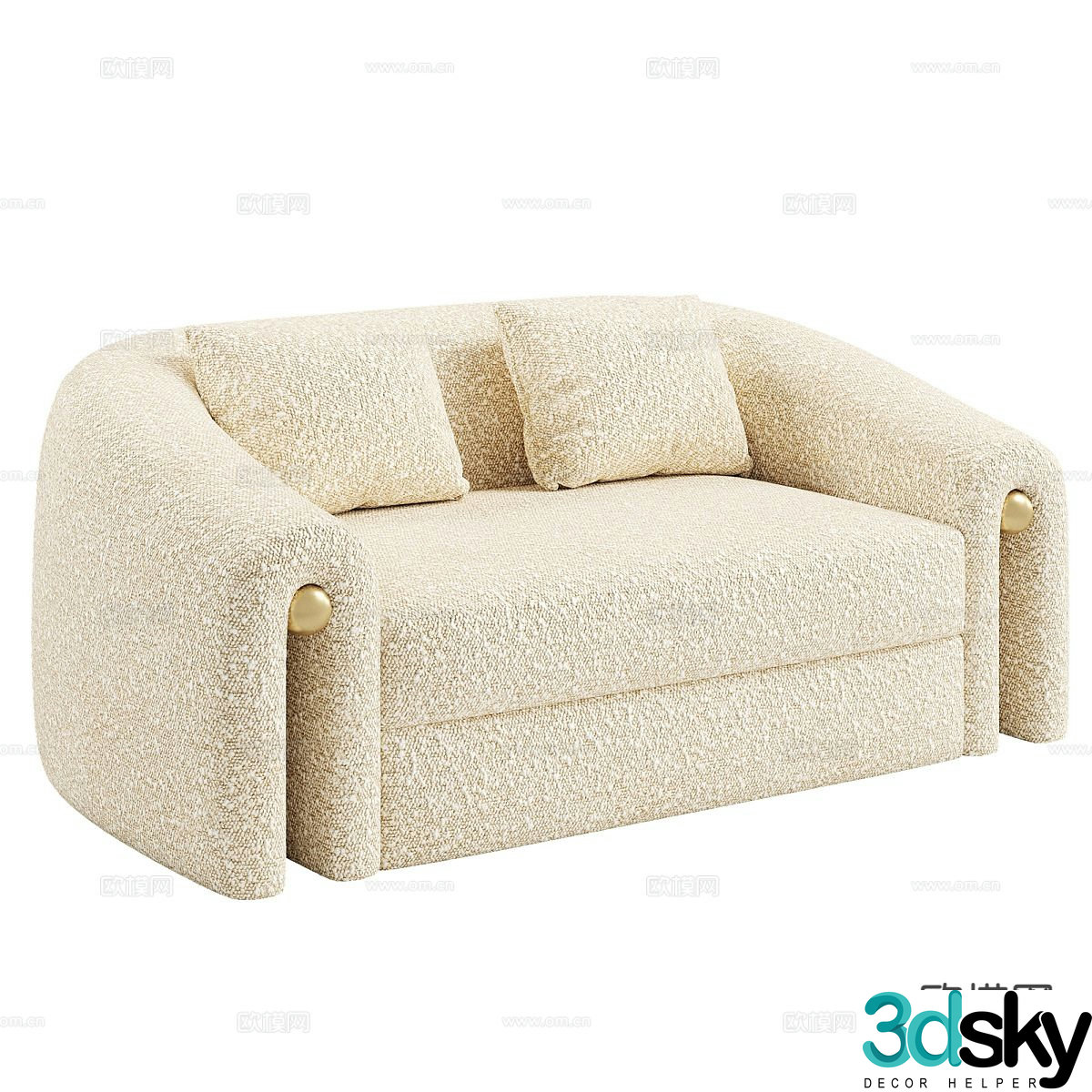 Nordic loveseat 3d model