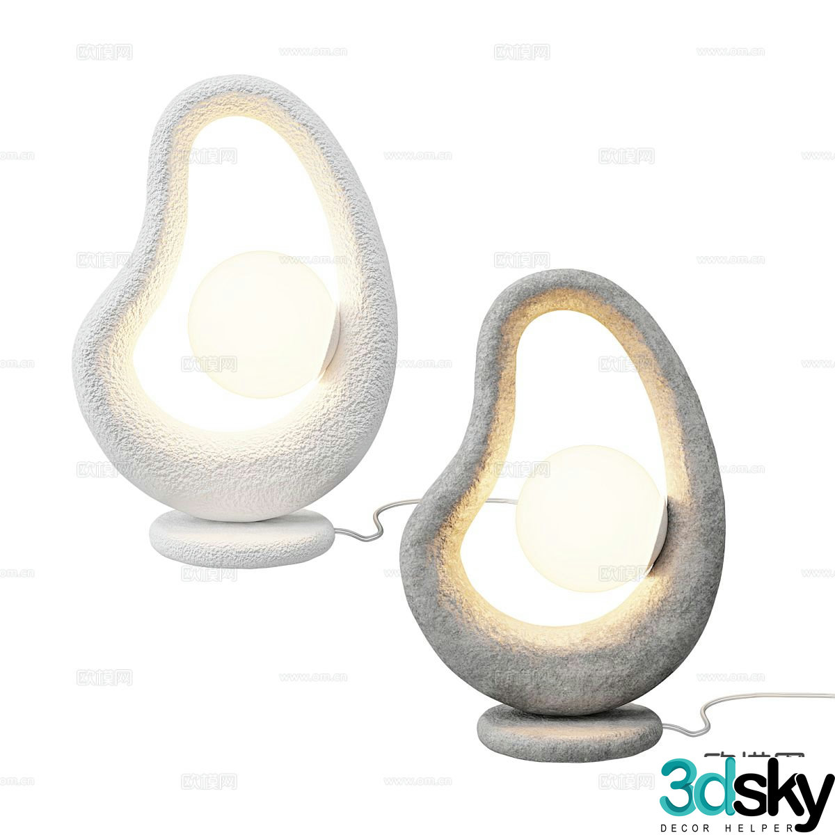wabi-sabi table lamp 3d model