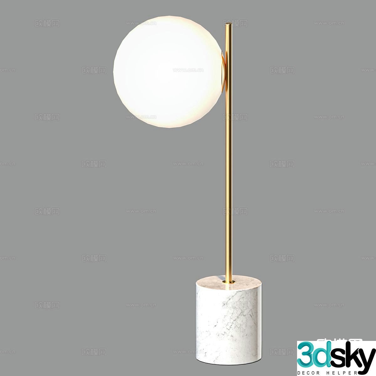 Light luxury table lamp 3D model